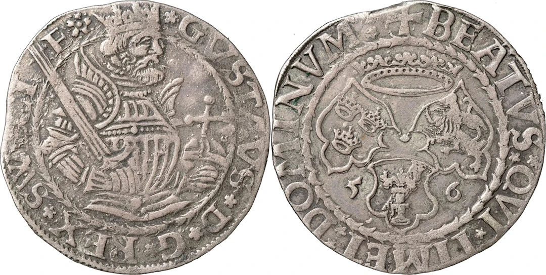 GUSTAV I (1523-1560). STOCKHOLM. Mark 1556