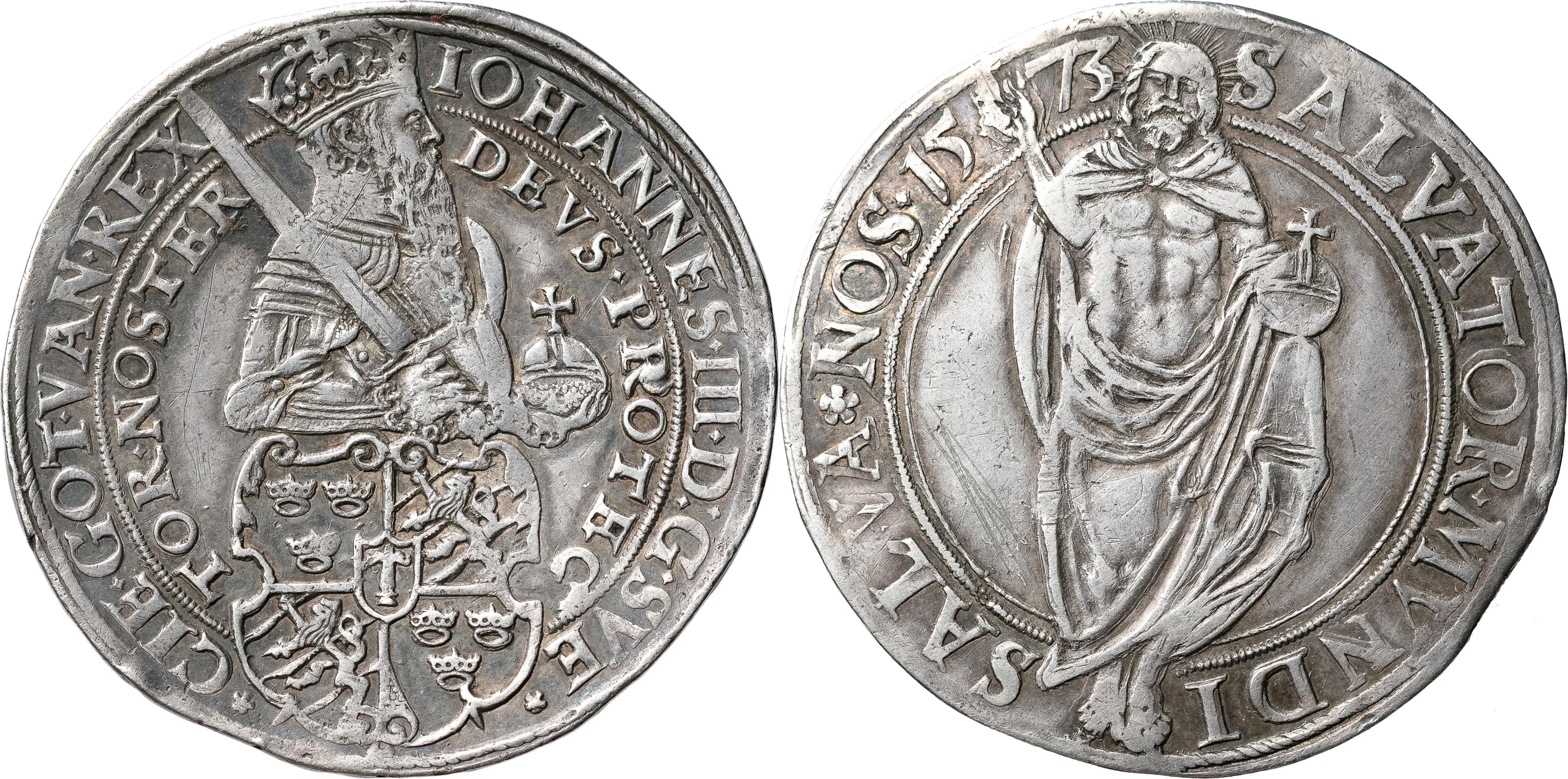 JOHAN III (1568-1592). STOCKHOLM. Daler 1573