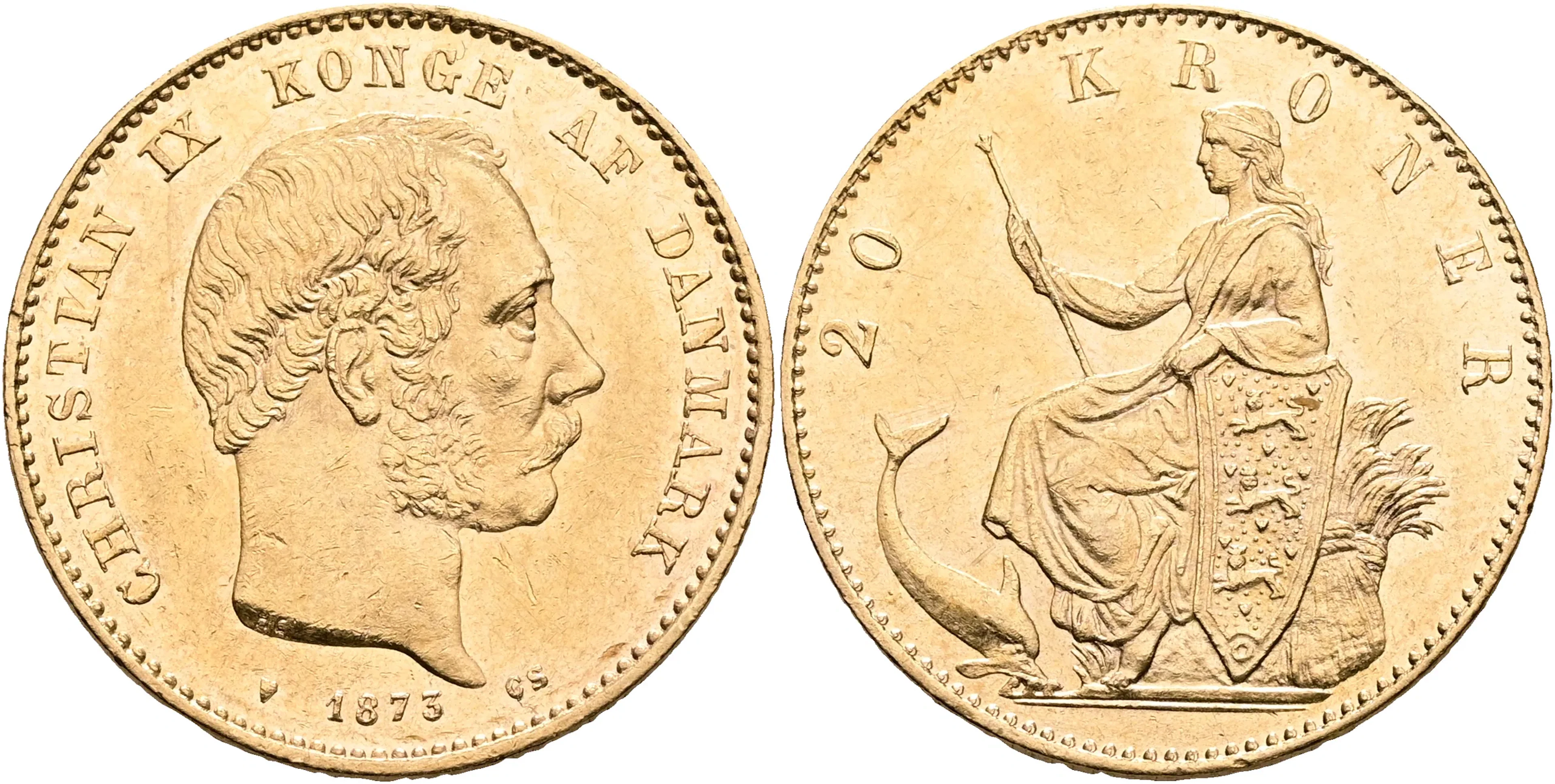 DANMARK / DENMARK. 20 kroner 1873