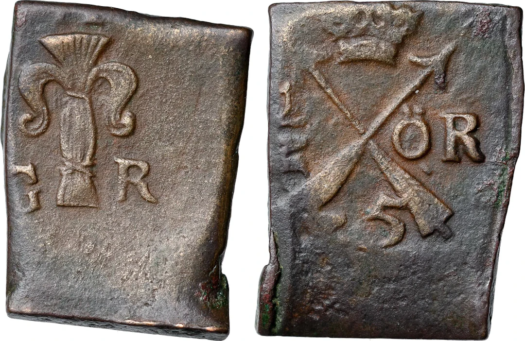 GUSTAV II ADOLF (1611-1632). SÄTER. 1/2 öre 1625
