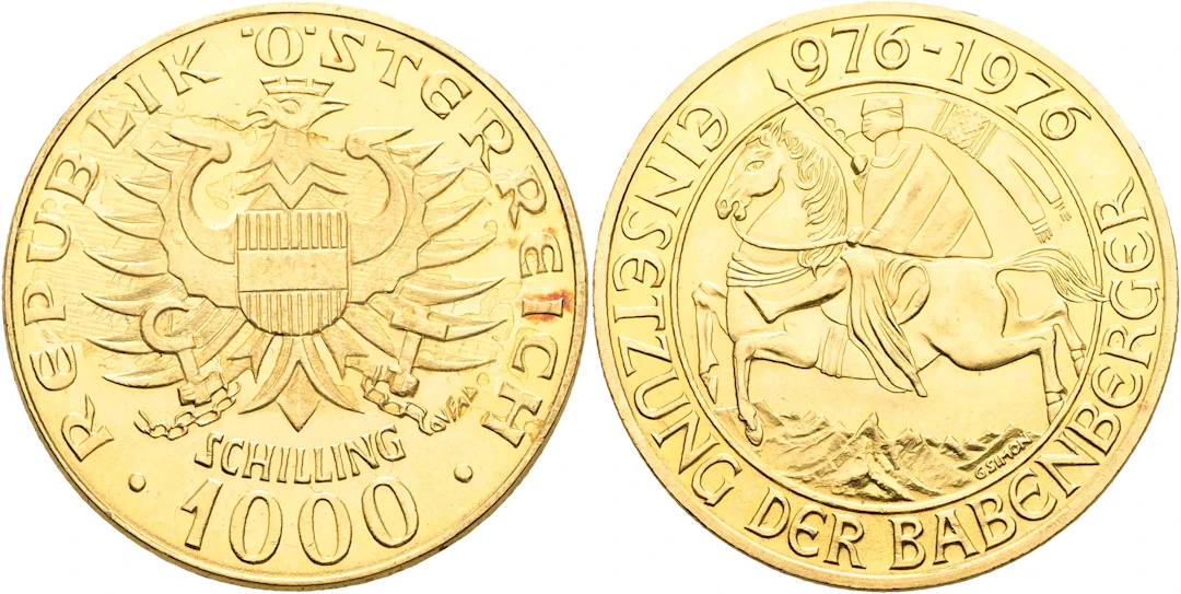 ÖSTERRIKE / AUSTRIA. 1000 schilling 1976