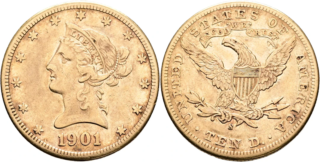 USA. 10 dollars 1901
