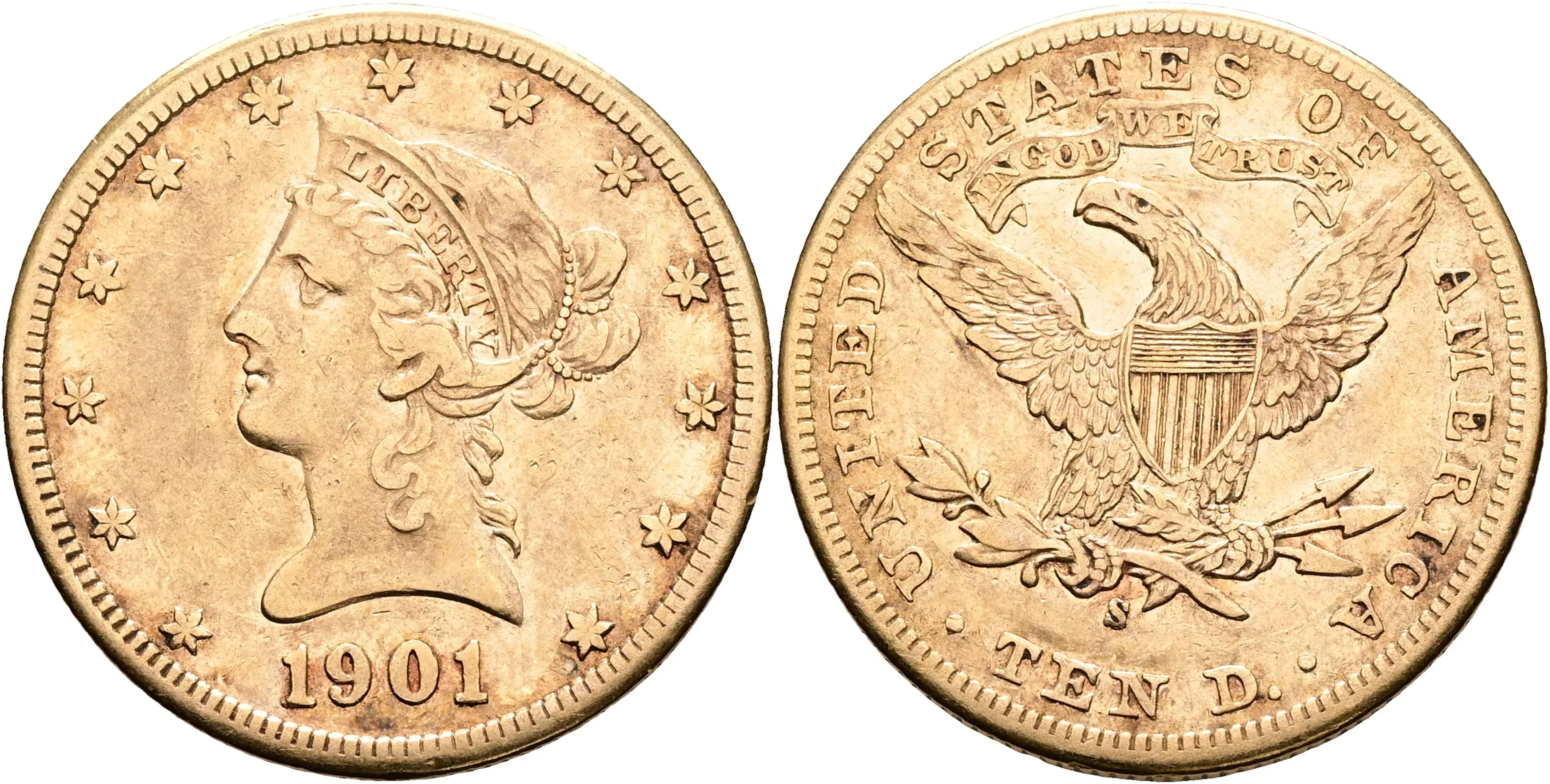 USA. 10 dollars 1901