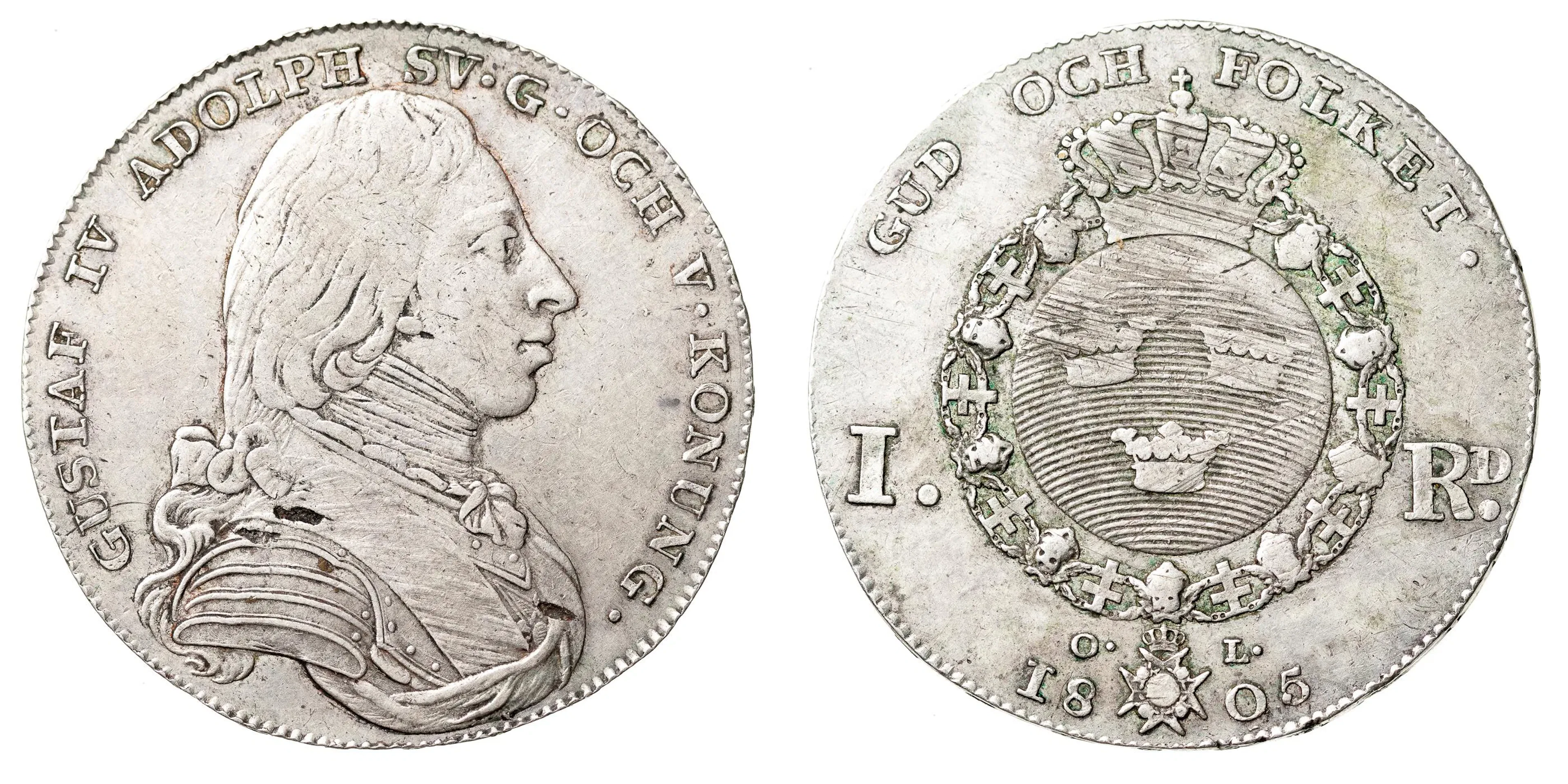 GUSTAV IV ADOLF (1792-1809). Riksdaler 1805