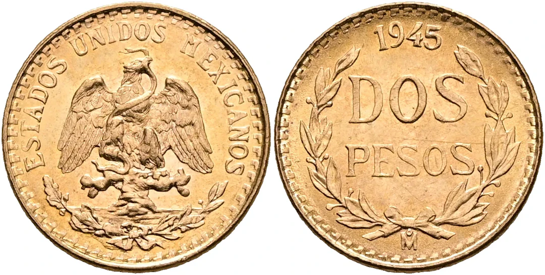 MEXIKO / MEXICO. 2 pesos 1945
