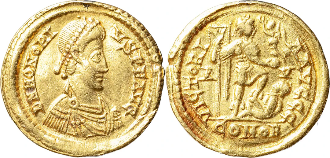 HONORIUS. (A.D. 393-423). AV solidus