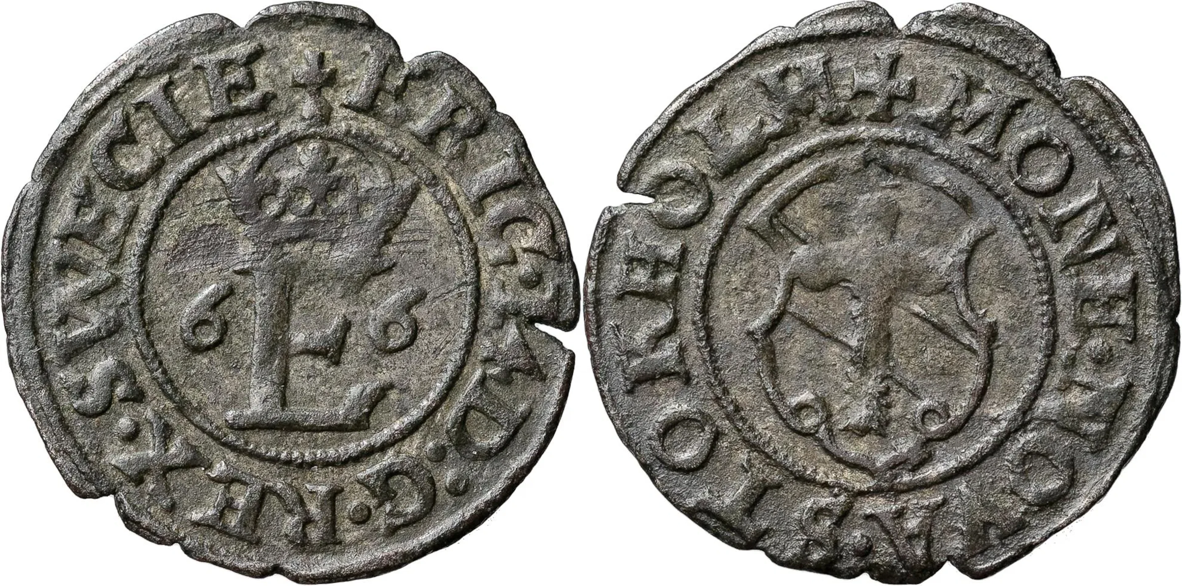 ERIK XIV (1560-1568). STOCKHOLM. 1/2 öre 1566