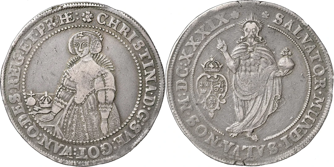 KRISTINA (1632-1654). SALA. Riksdaler 1639