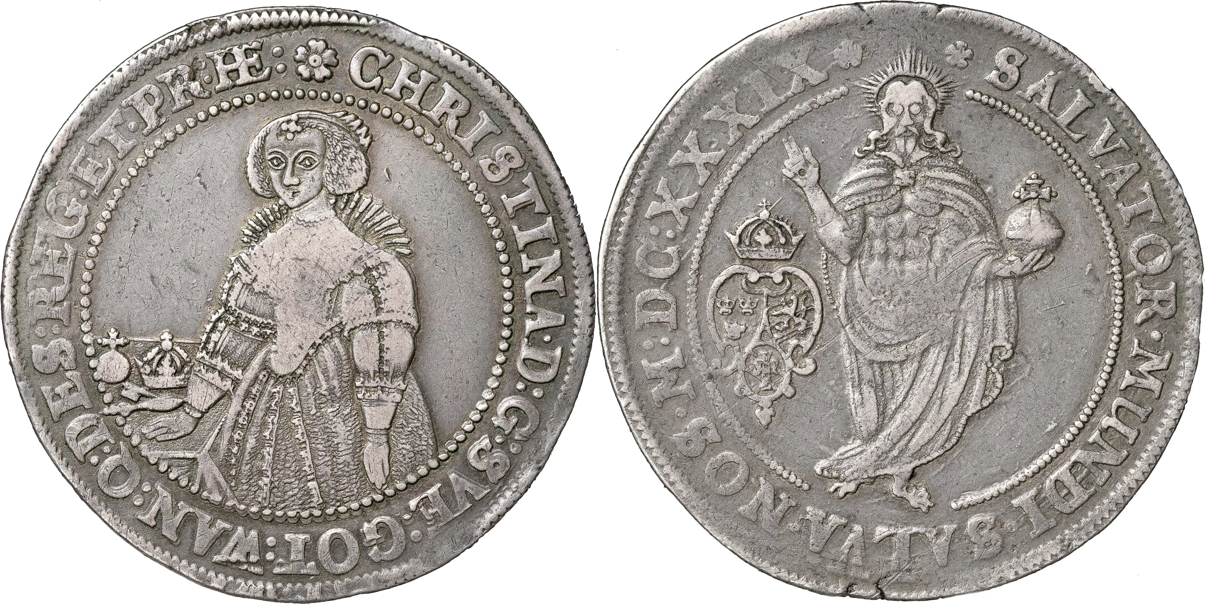 KRISTINA (1632-1654). SALA. Riksdaler 1639
