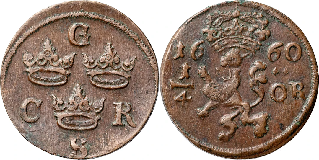 AVESTA. 1/4 öre 1660