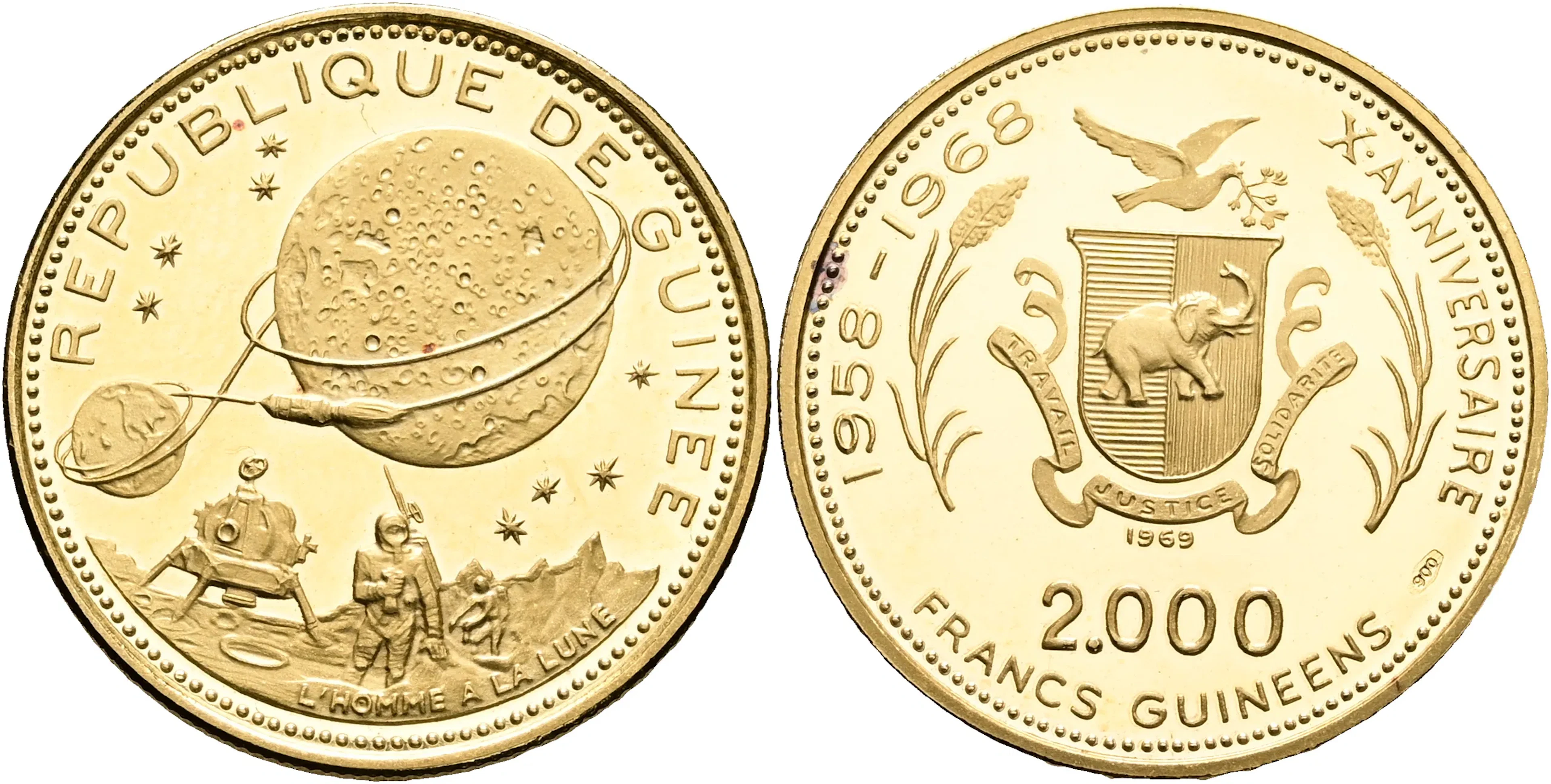 GUINEA. 2000 francs guineens 1968