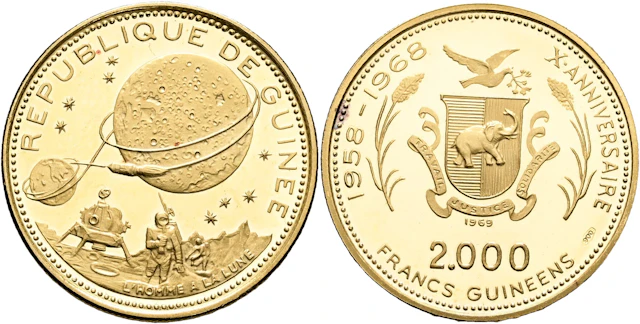 GUINEA. 2000 francs guineens 1968