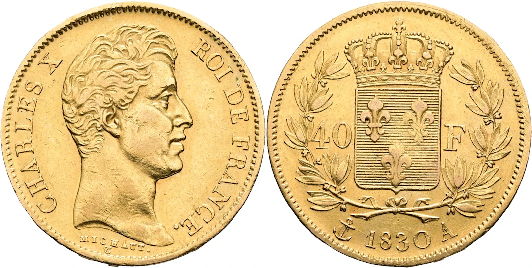 FRANKRIKE / FRANCE. 40 francs 1830
