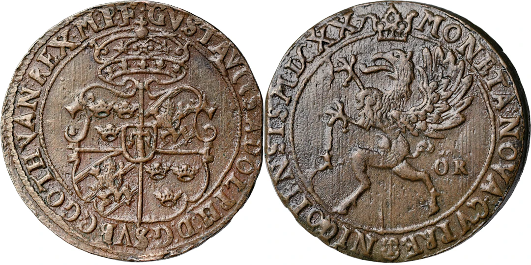 GUSTAV II ADOLF (1611-1632). NYKÖPING. Öre 1627