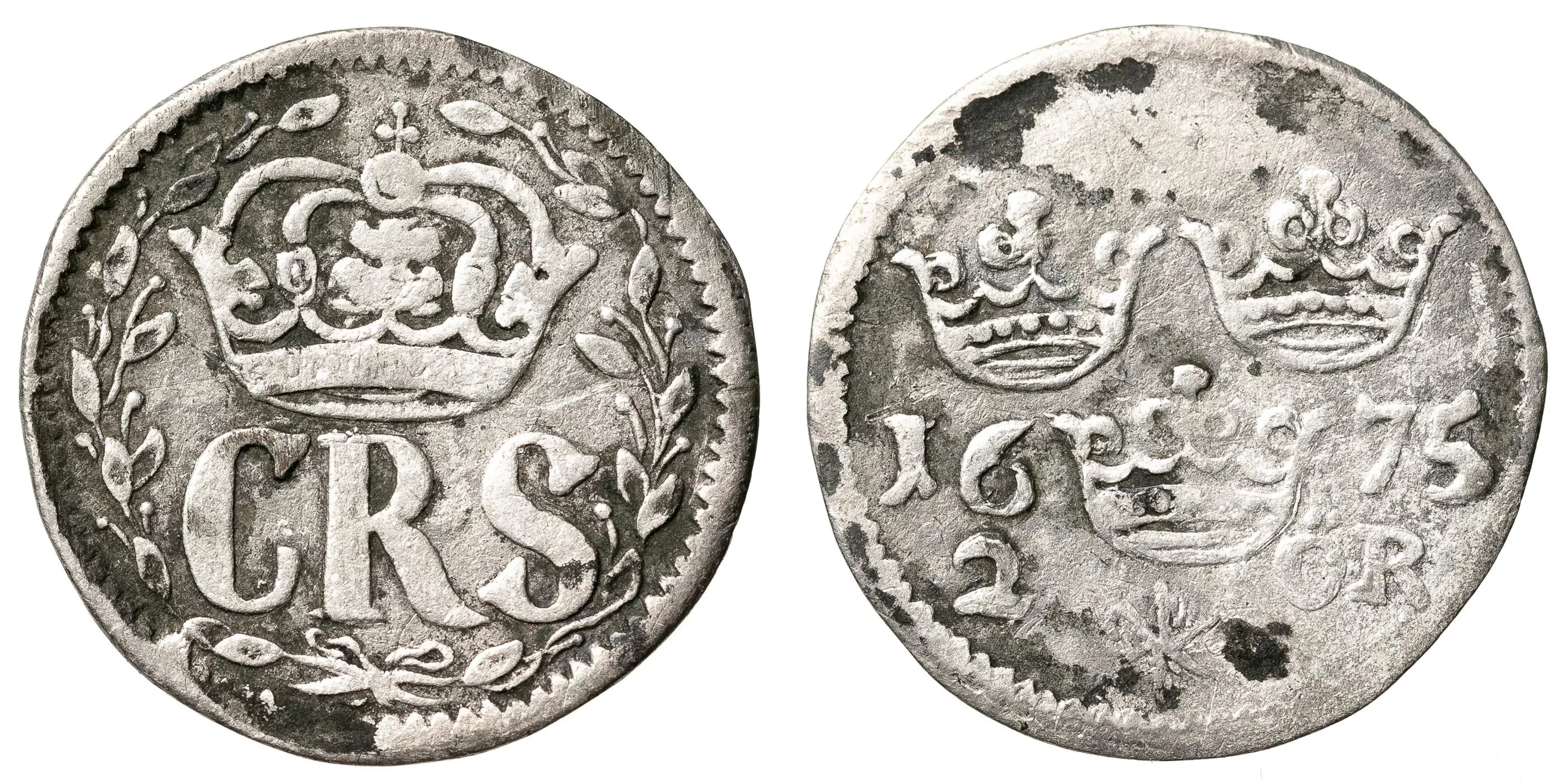 KARL XI (1660-1697). 2 öre 1675