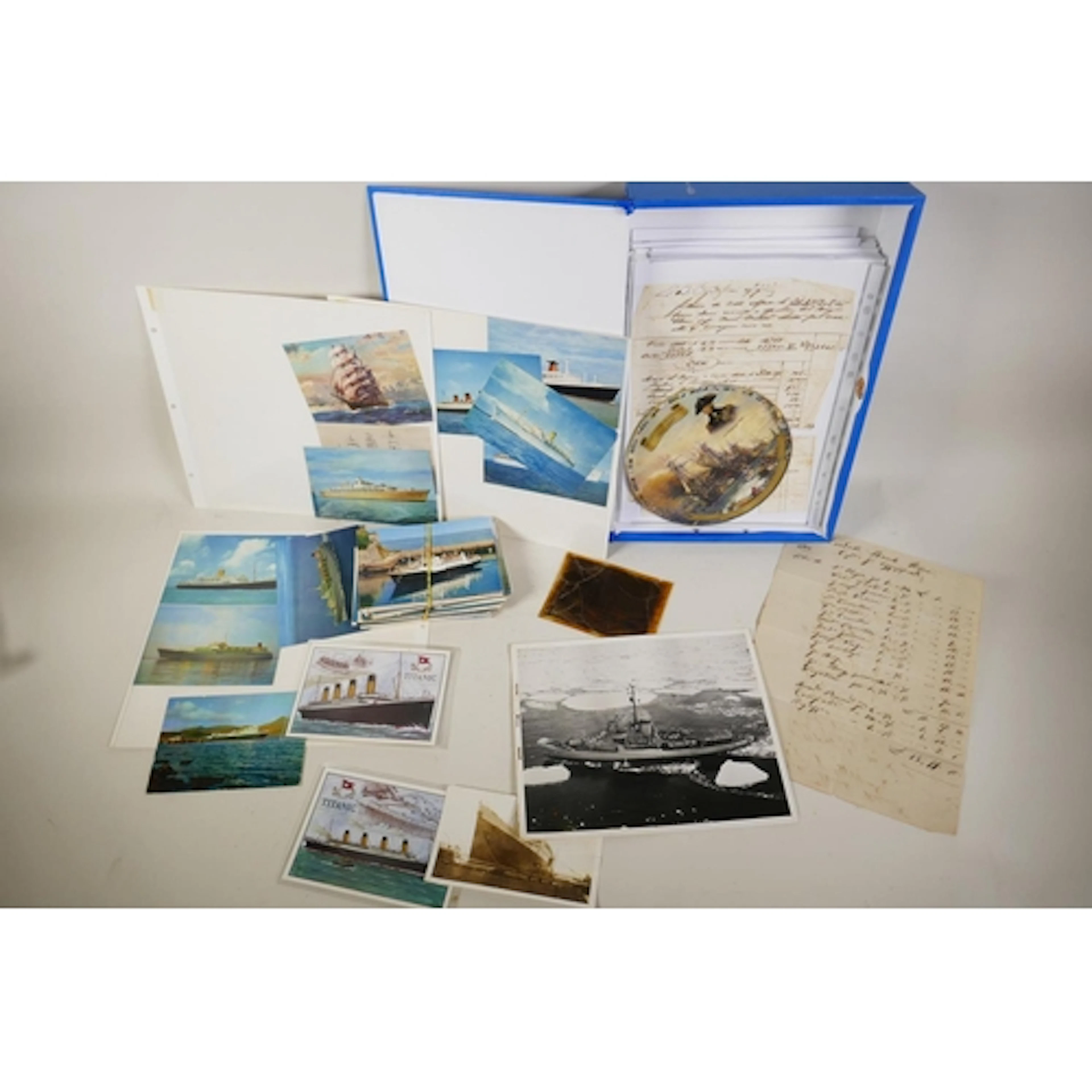 A quantity of maritime related ephemera to include photograp...
