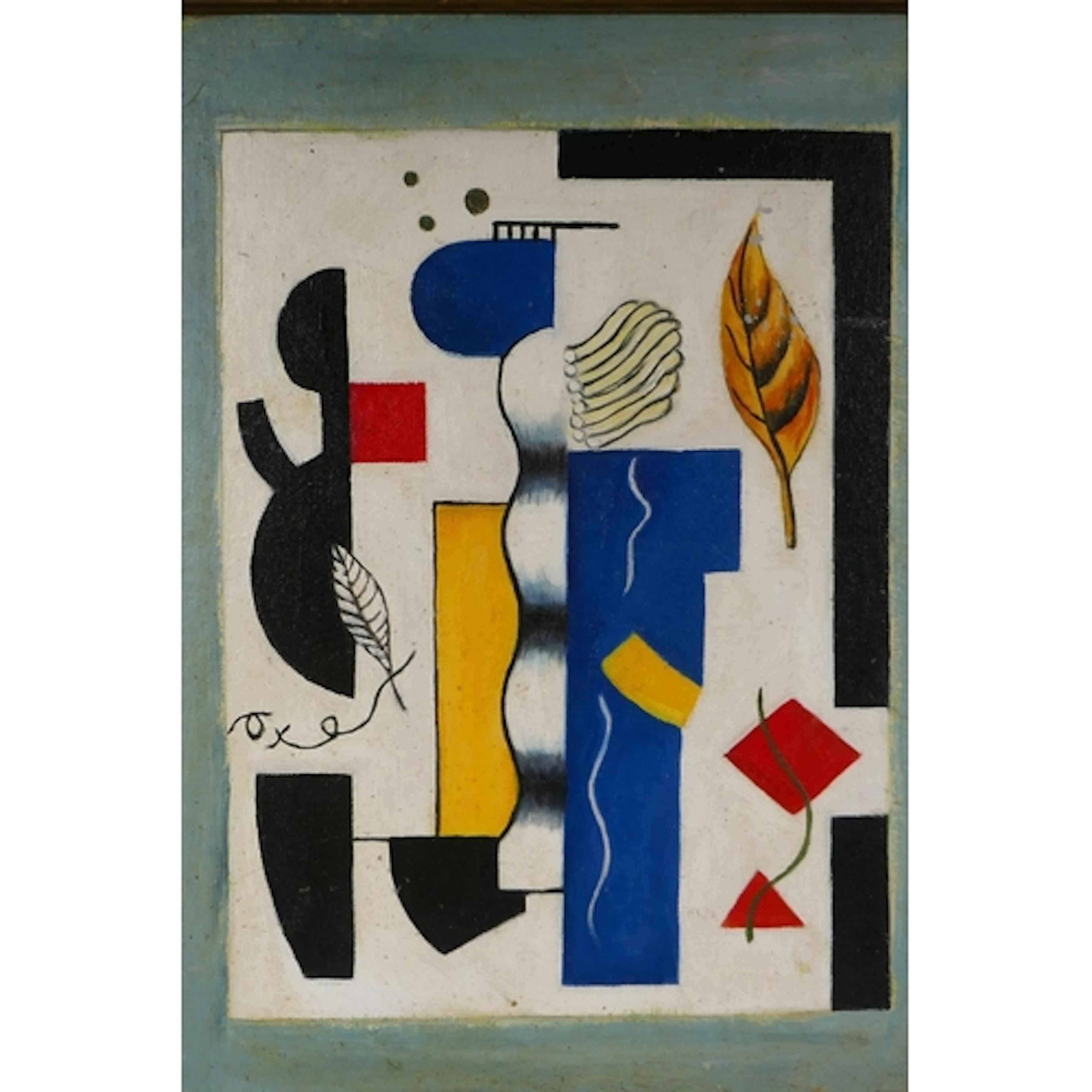 After Fernand Leger, objects in space, oil on canvas laid on...