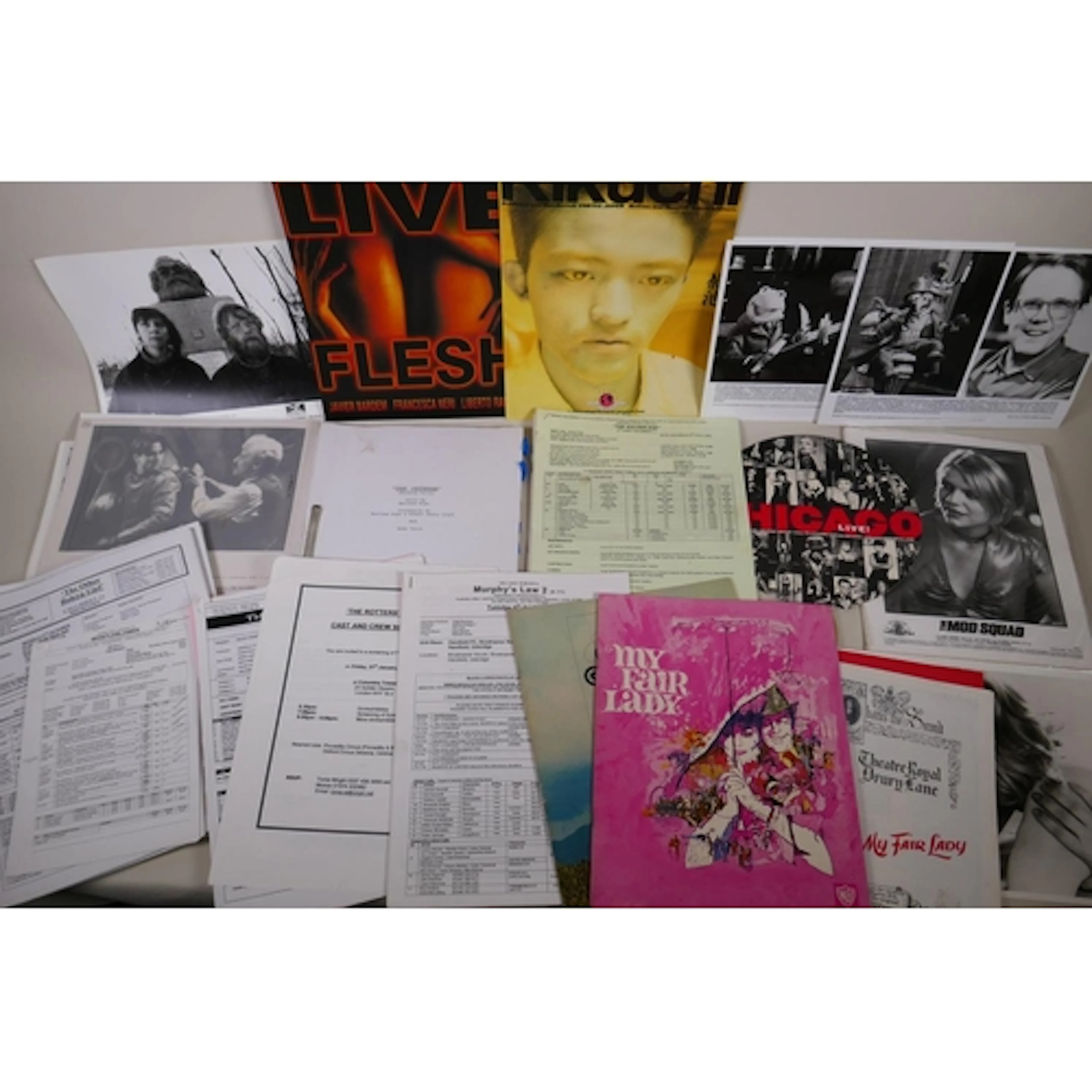 A quantity of film, TV and theatre memorabillia to include p...