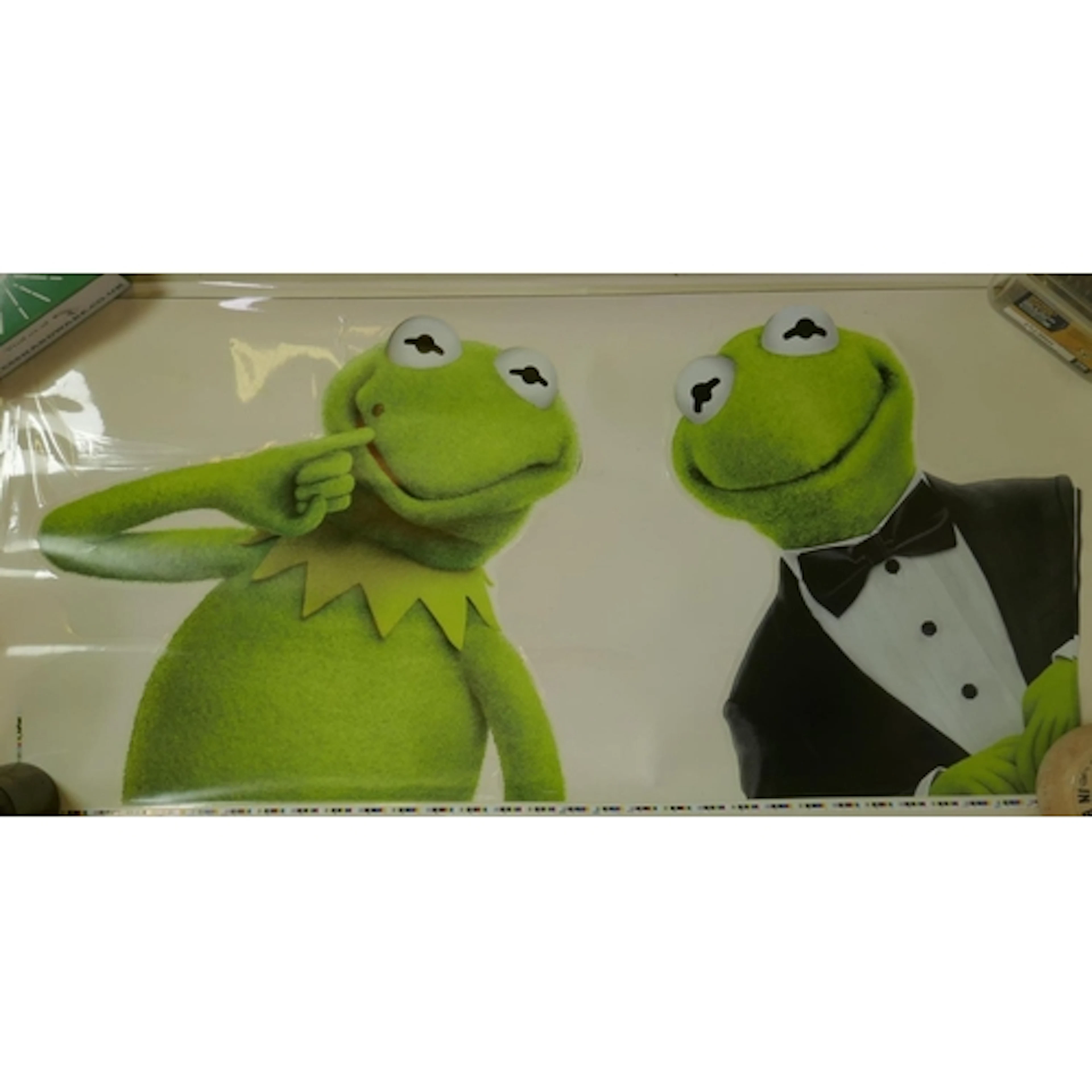 A set of three Muppets Movie, 2011 cinema window cling displ...