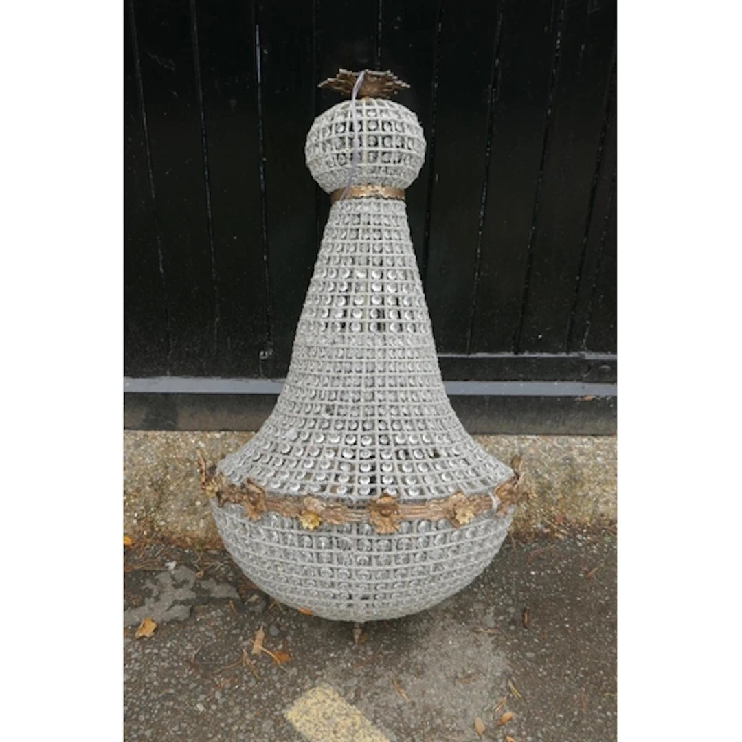 A French Empire style pendant chandelier, 106cm drop