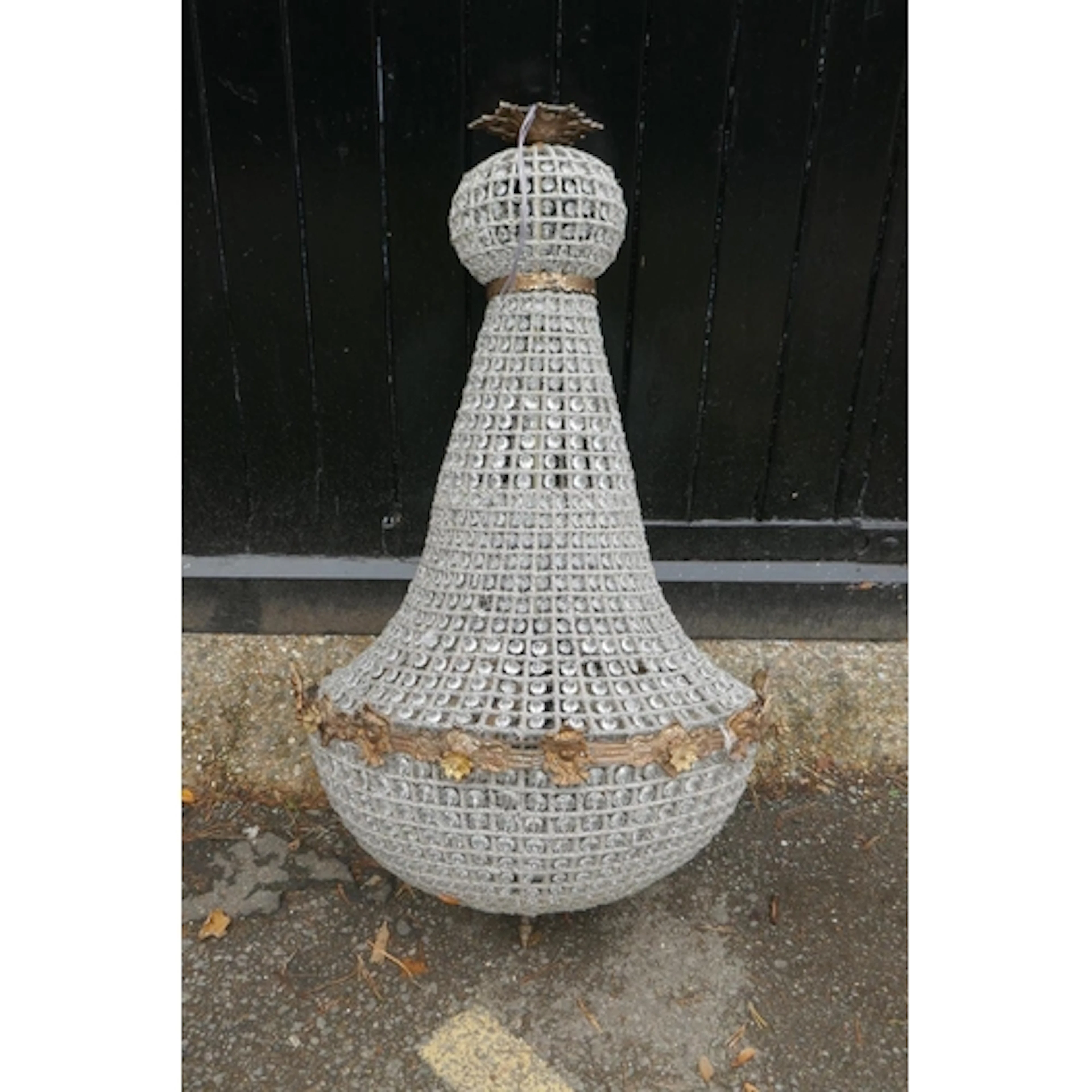 A French Empire style pendant chandelier, 106cm drop