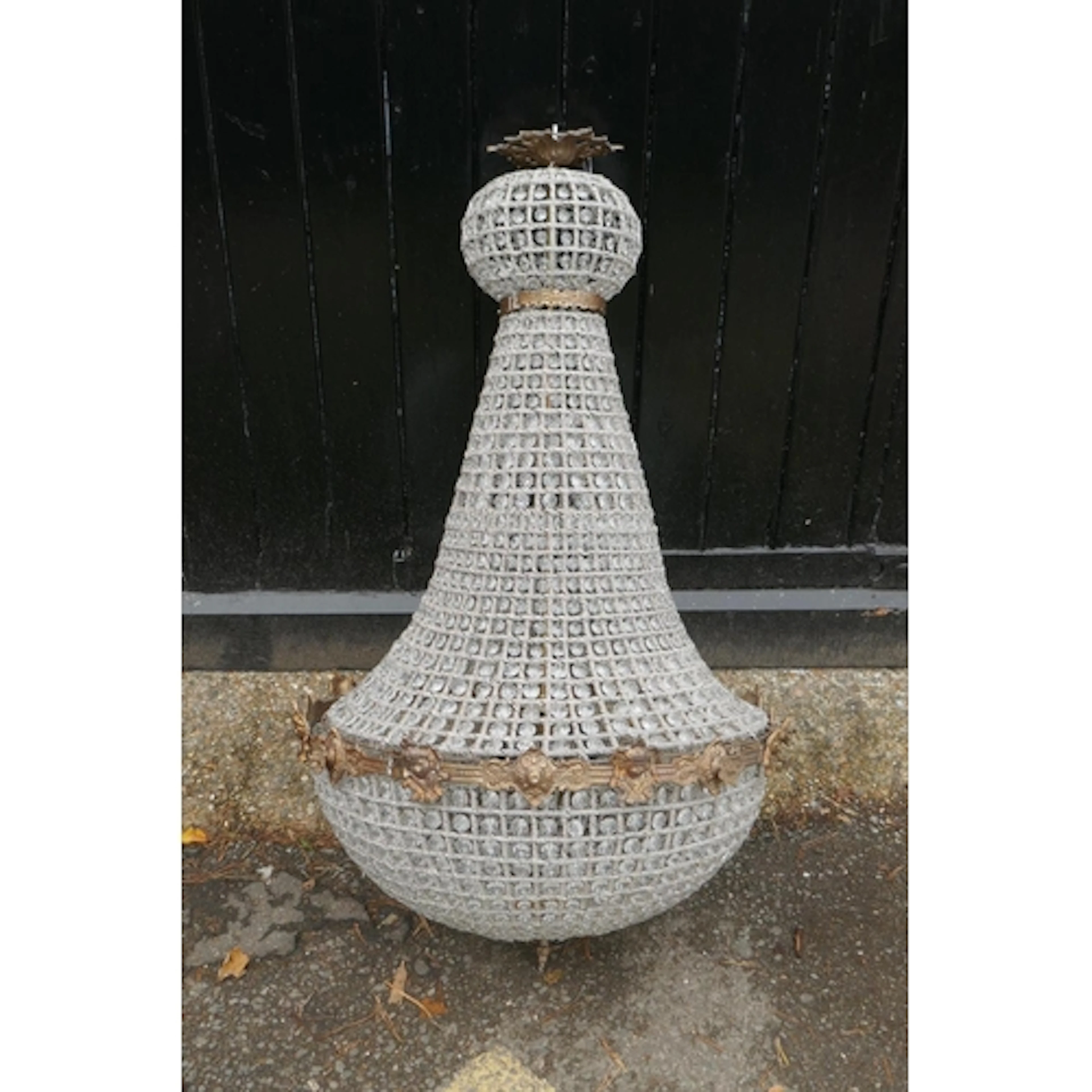 A French Empire style pendant chandelier, 106cm drop