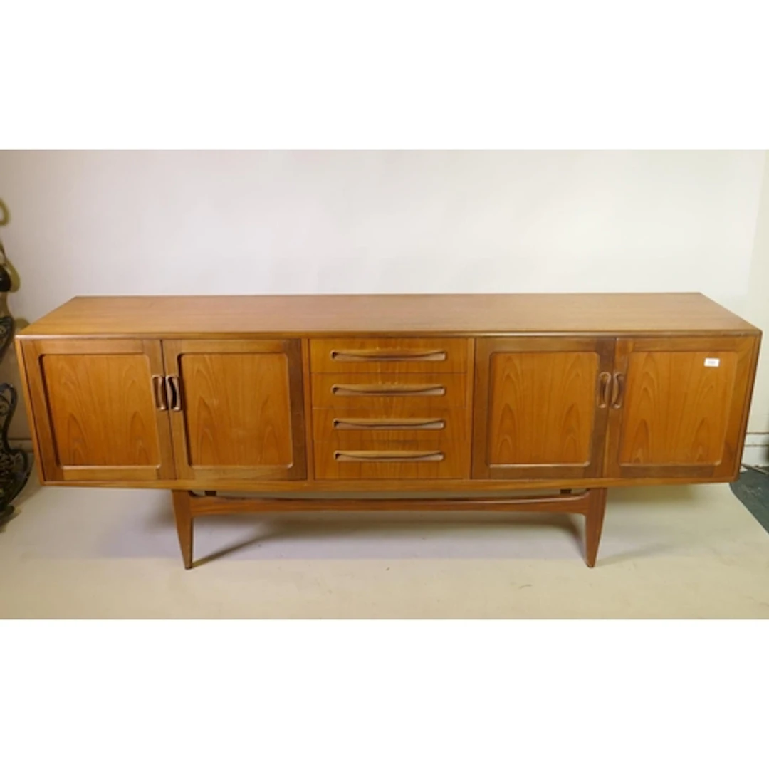 A mid century G-Plan 'Fresco' teak sideboard, 214 x 46 x 80c...
