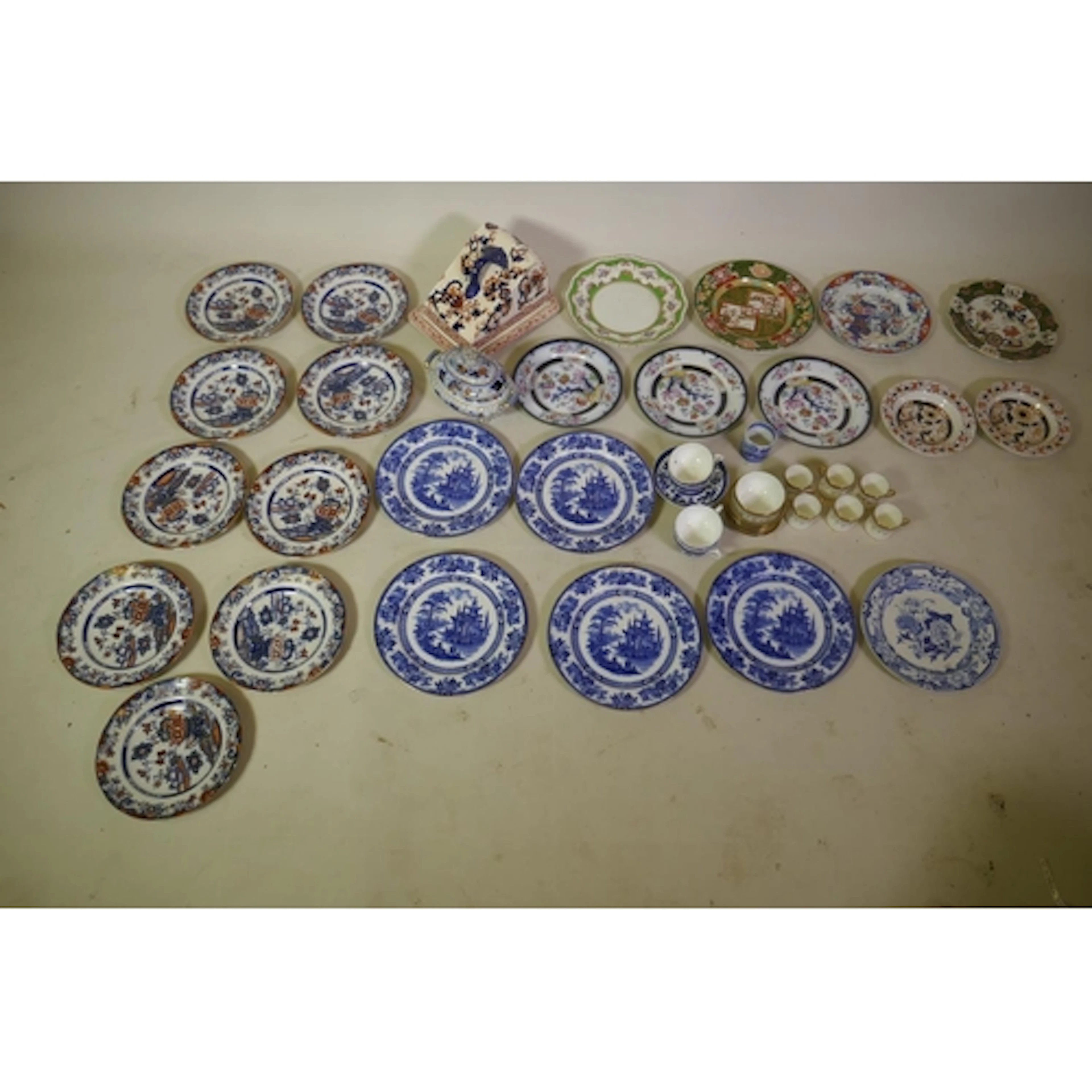 A Victorian stoneware cheese dish, Amherst 'Japan' stone war...