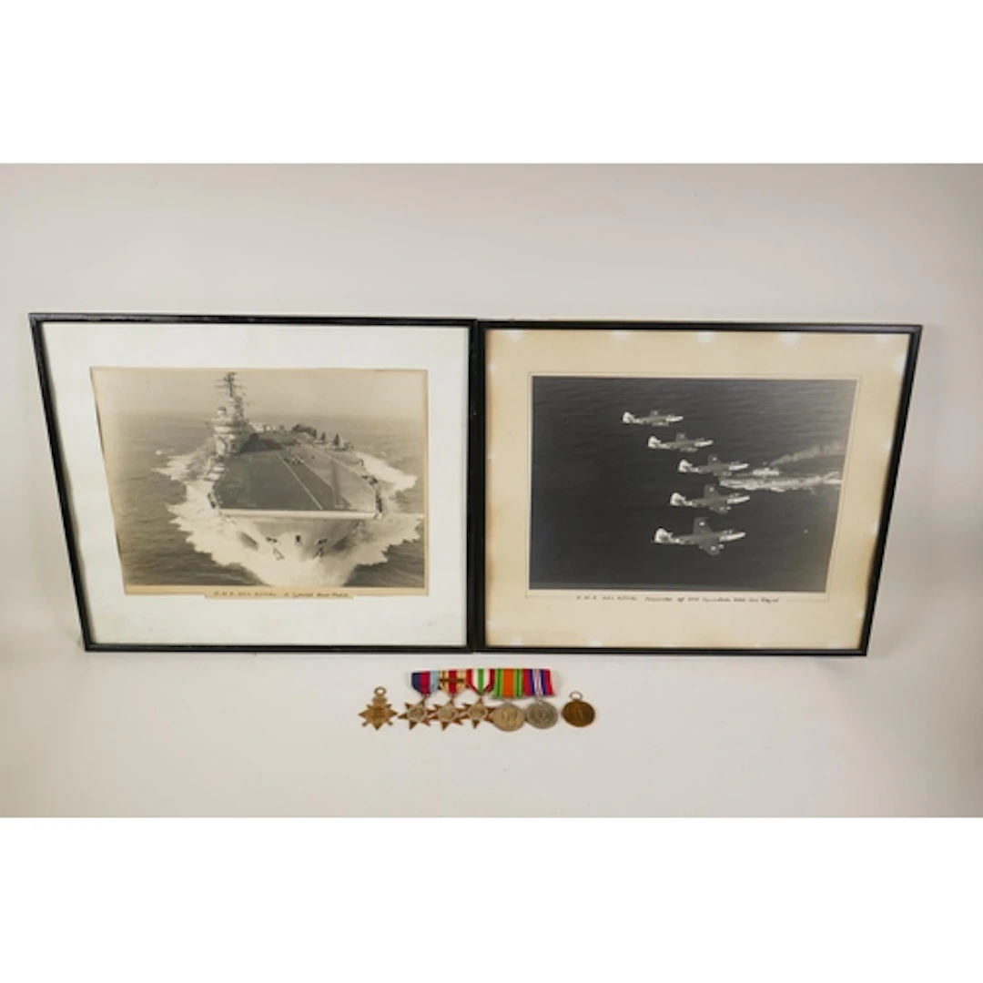 A bar of WWII campaign medals to include the 1939-45 Star, t...