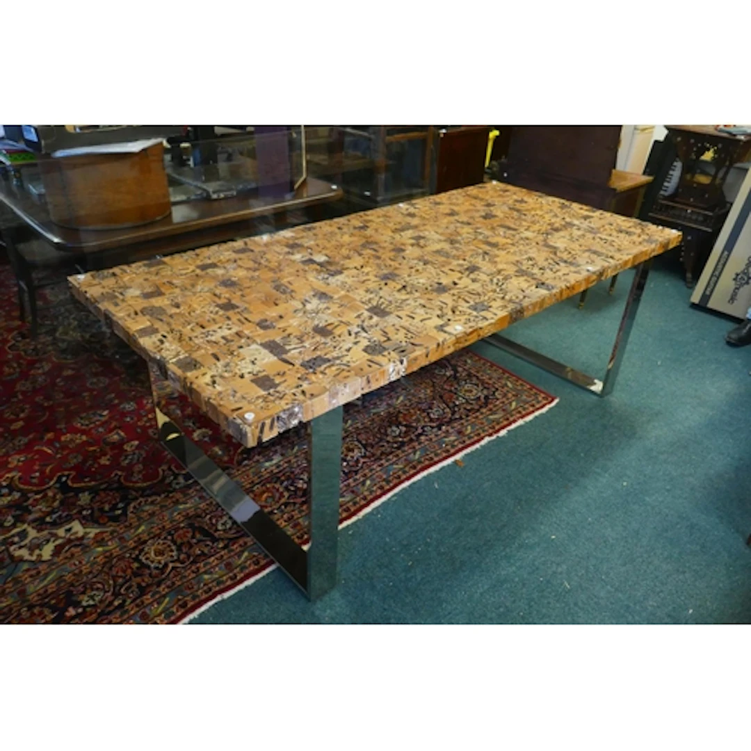 Barker & Stonehouse dining table, with blocked worm-wood...