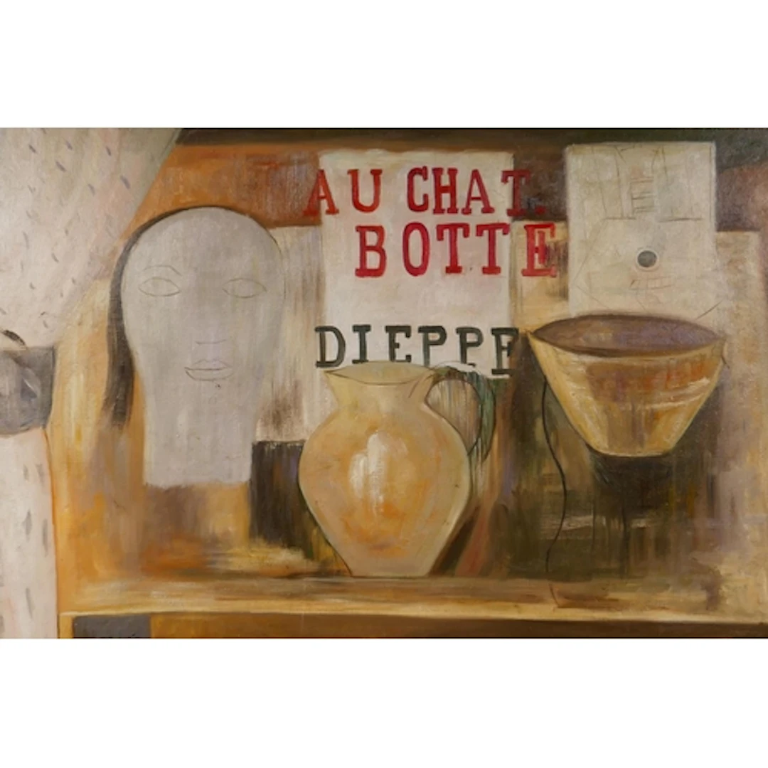 After Ben Nicholson, 1932 (au chat botte), oil on canvas lai...