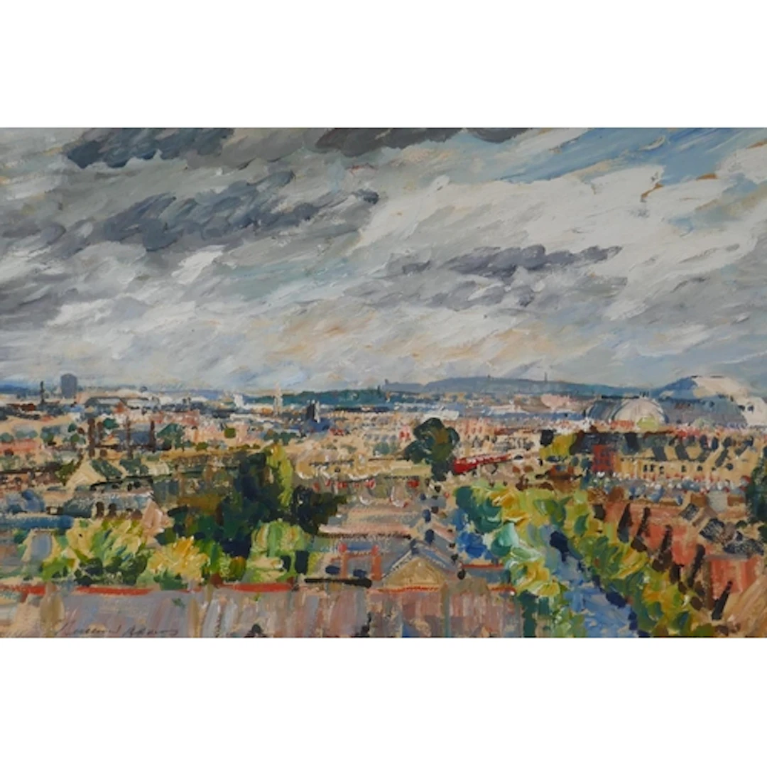 Bernard Adams, RP ROI, (British, 1884-1965), London from Riv...