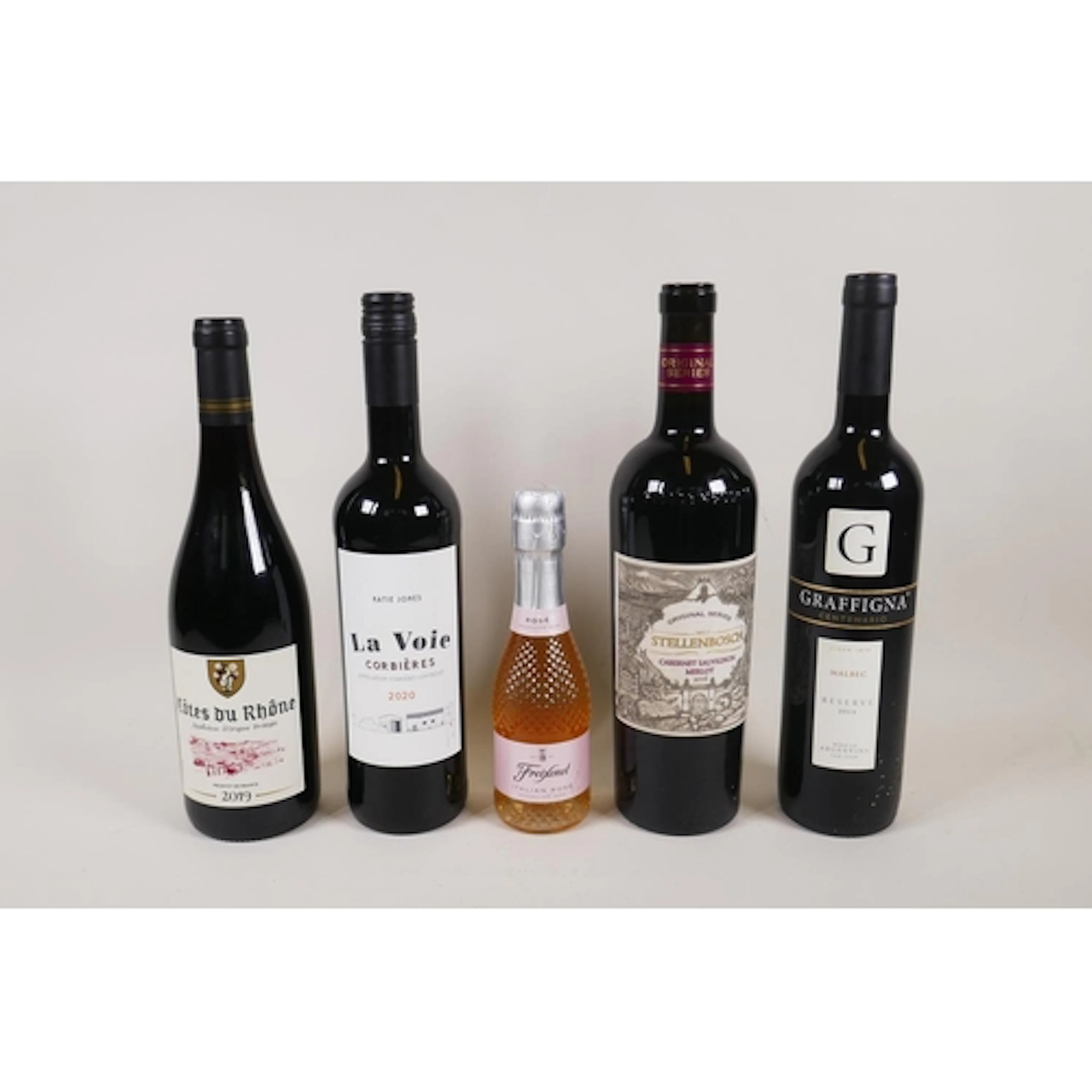 Four bottles of red wine to include a 2019 Cotes du Rhones A...