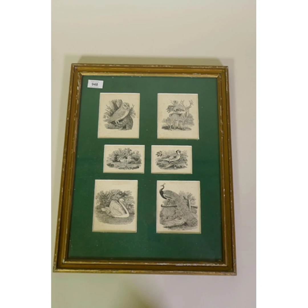 After Thomas Bewick, (British, 1753-1828), six engravings of...