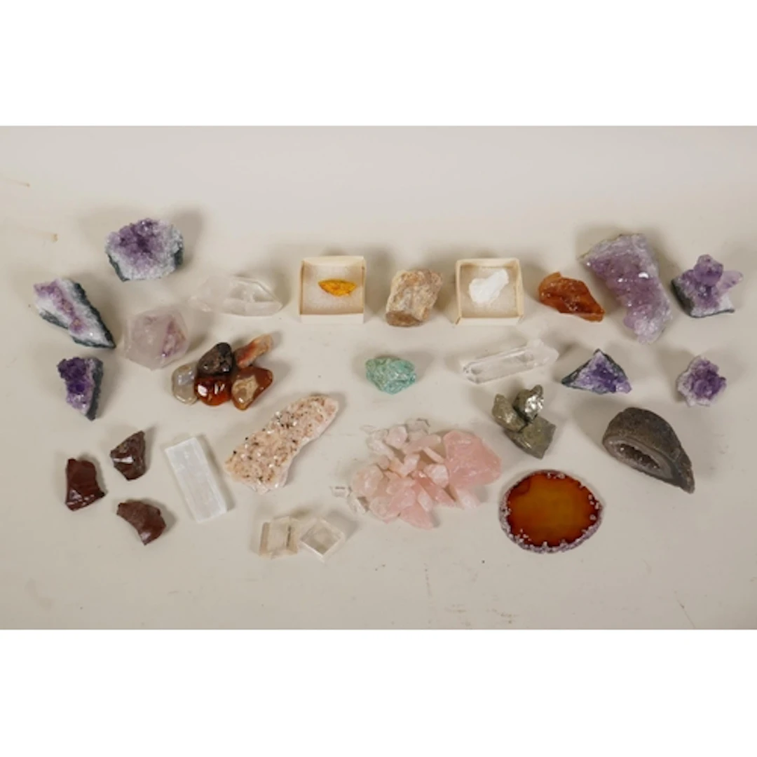 Natural History, a quantity of assorted geological gemstone ...