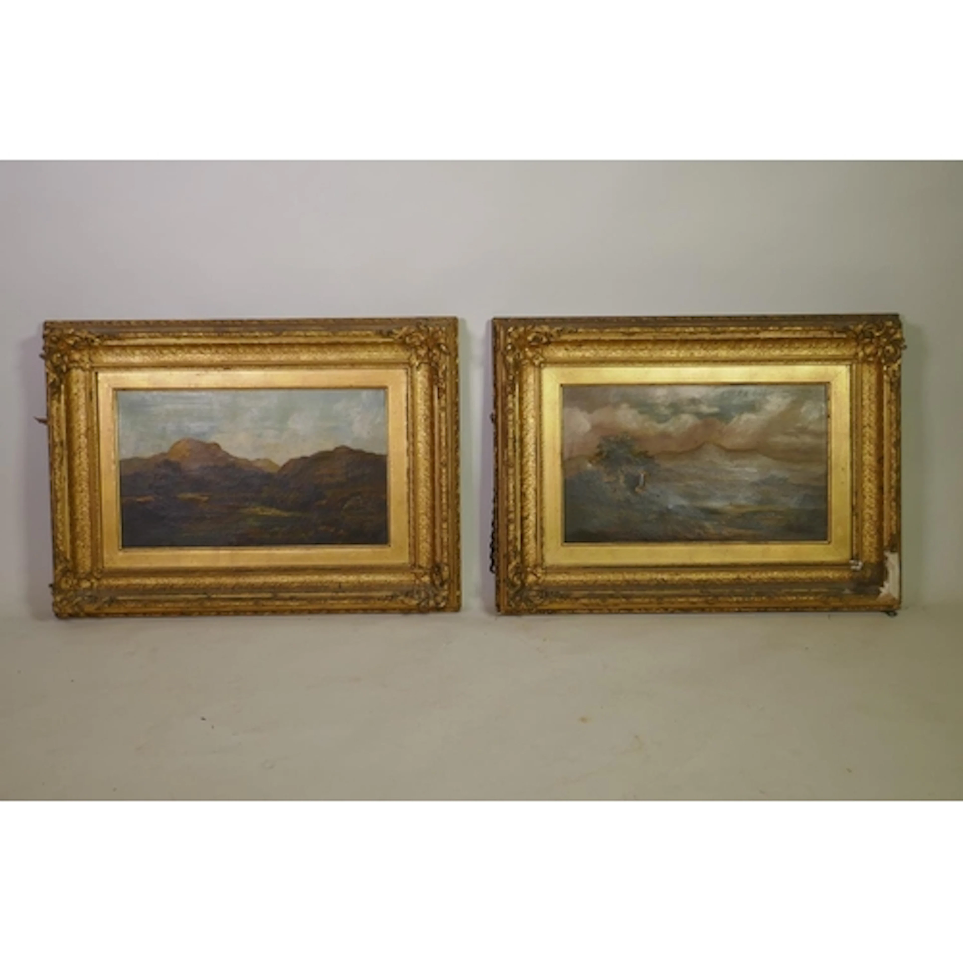 Edwin John Ellis, (British, 1842-1895), pair of Welsh landsc...