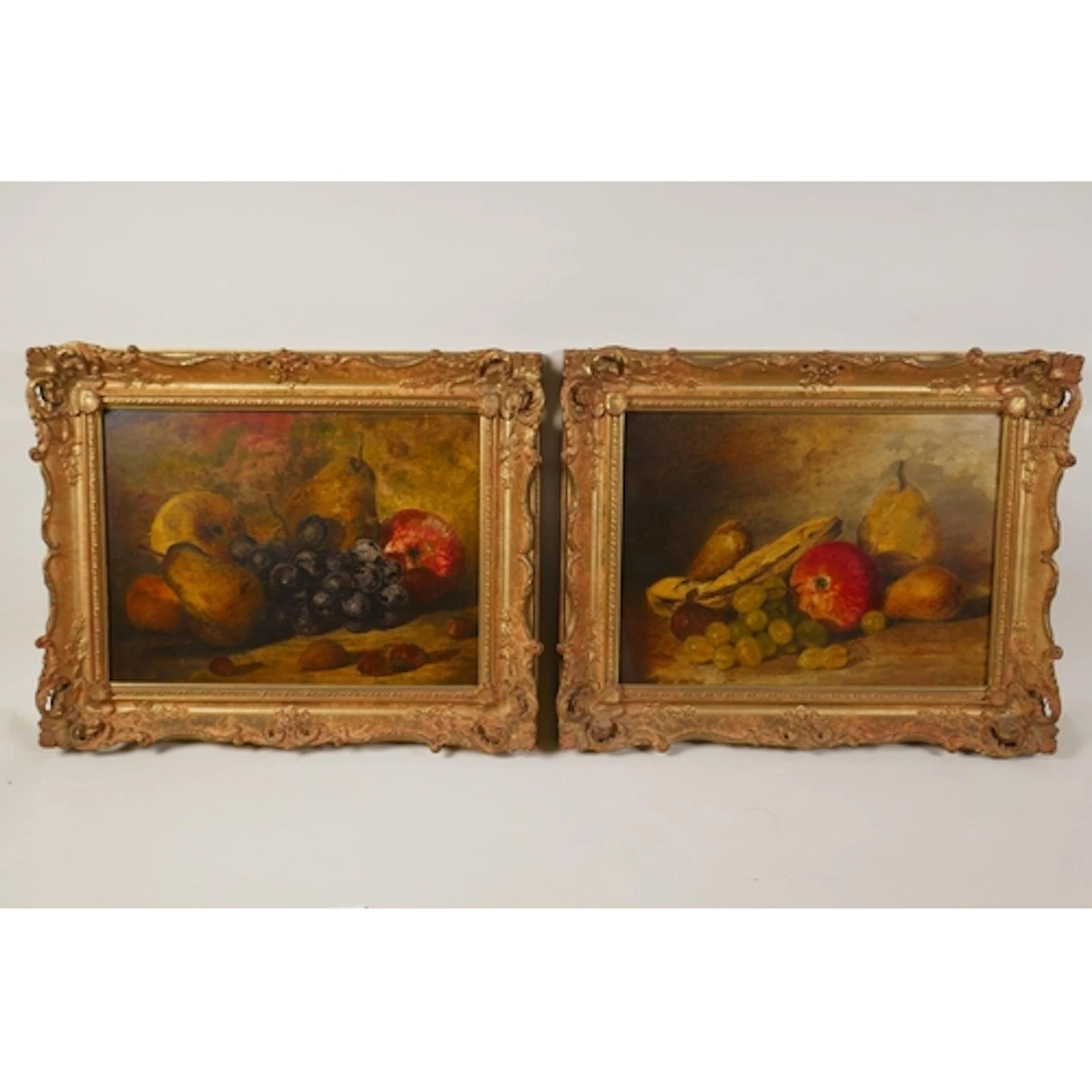 Joseph William Cobb, pair of still lifes with fruit, one sig...