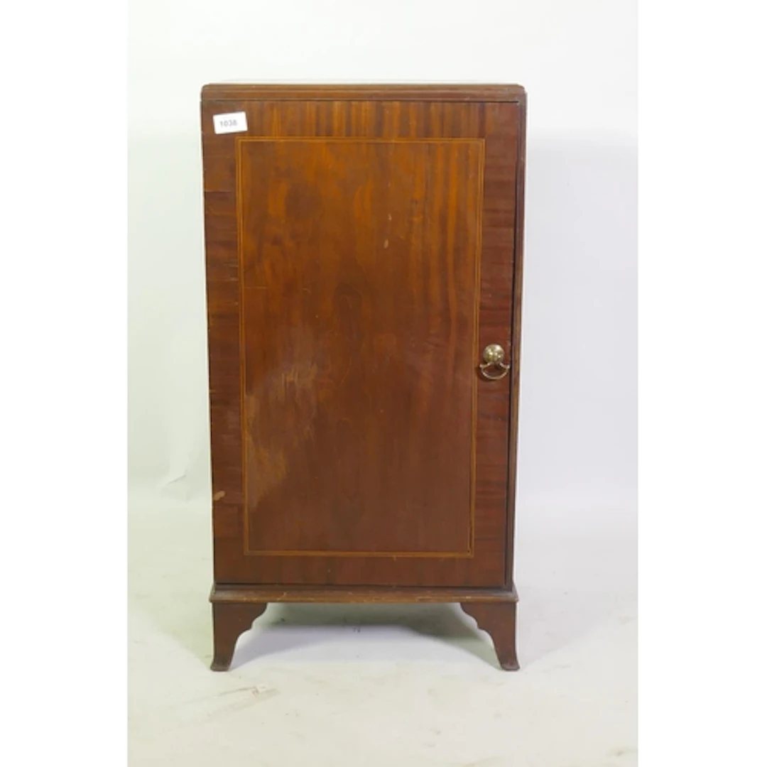 C19th mahogany cabinet with fitted interior of drawers and o...