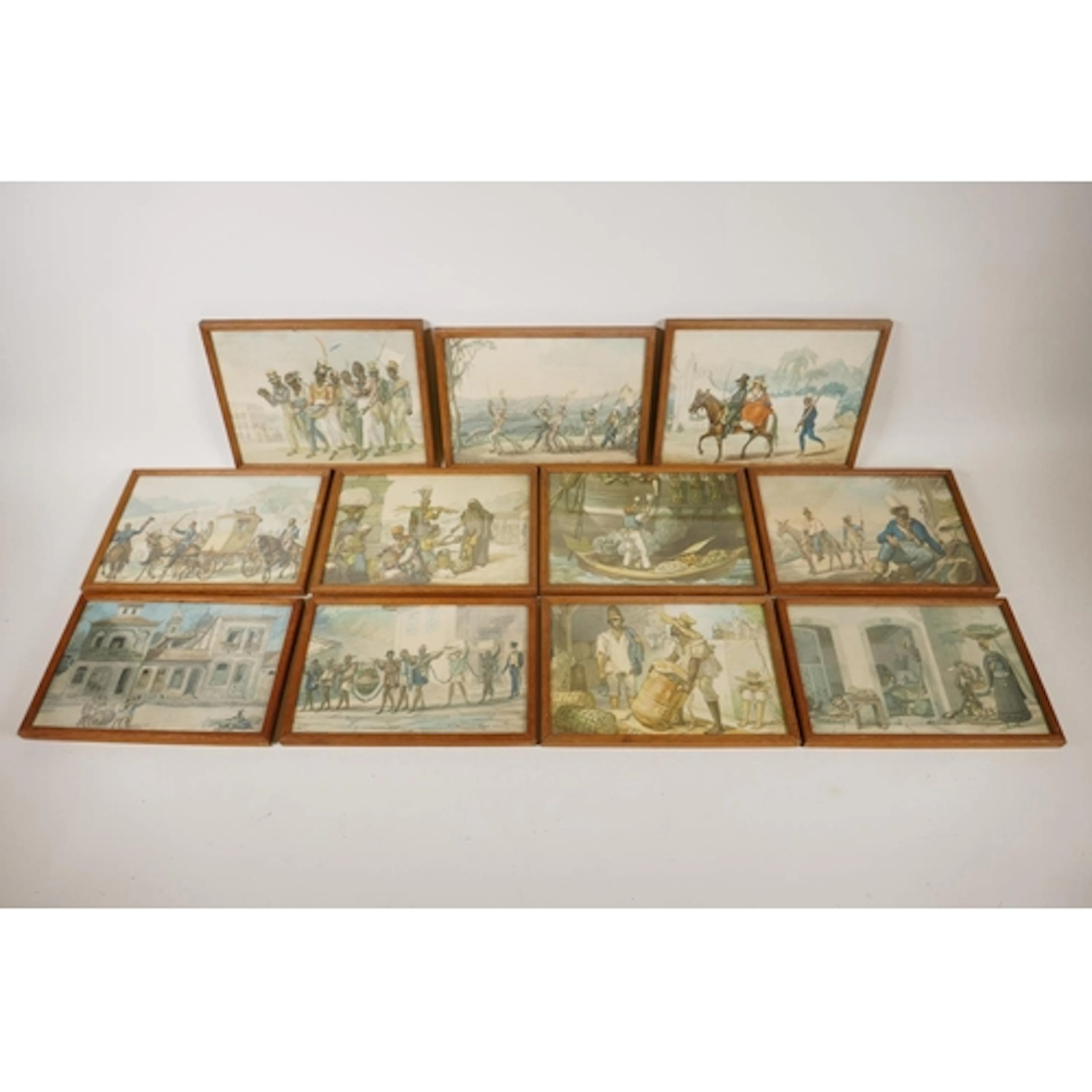 After Jean-Baptiste Debret, (French, 1768-1848), eleven lith...