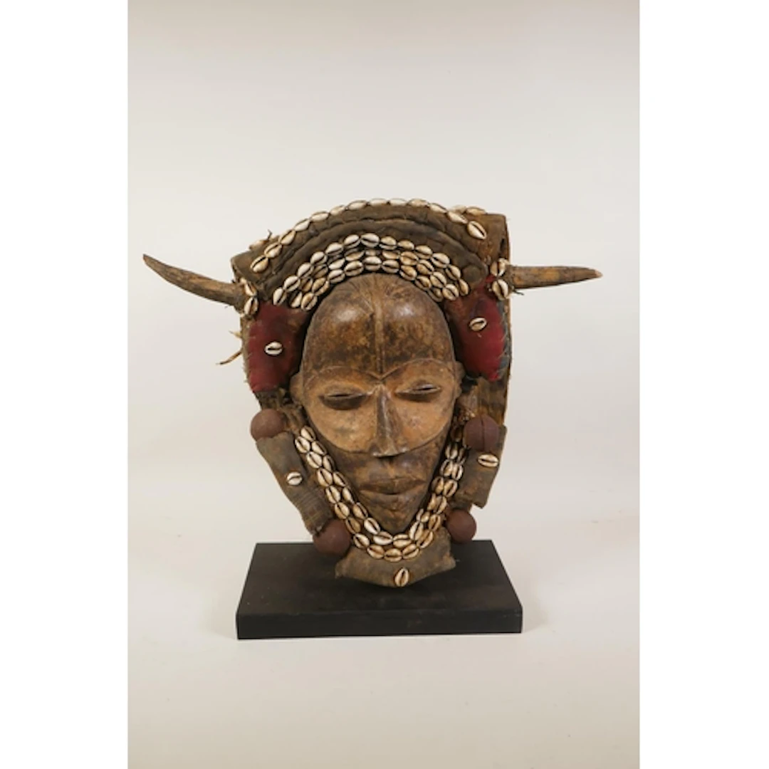An African Dan People of the Ivory Coast carved wood mask or...