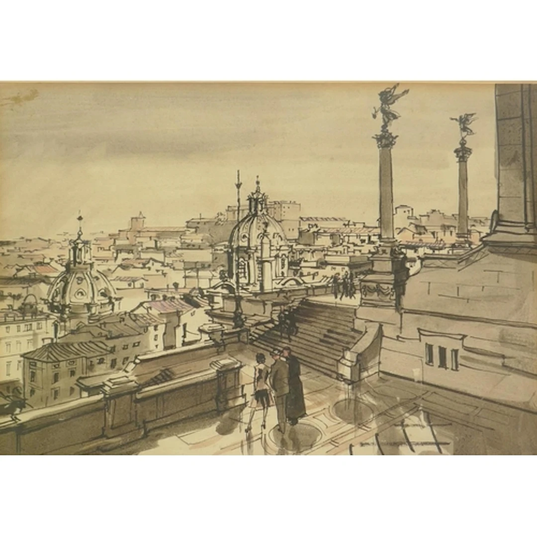 Francis Marshall, (British, 1901-1980), Rome from Victor Ema...