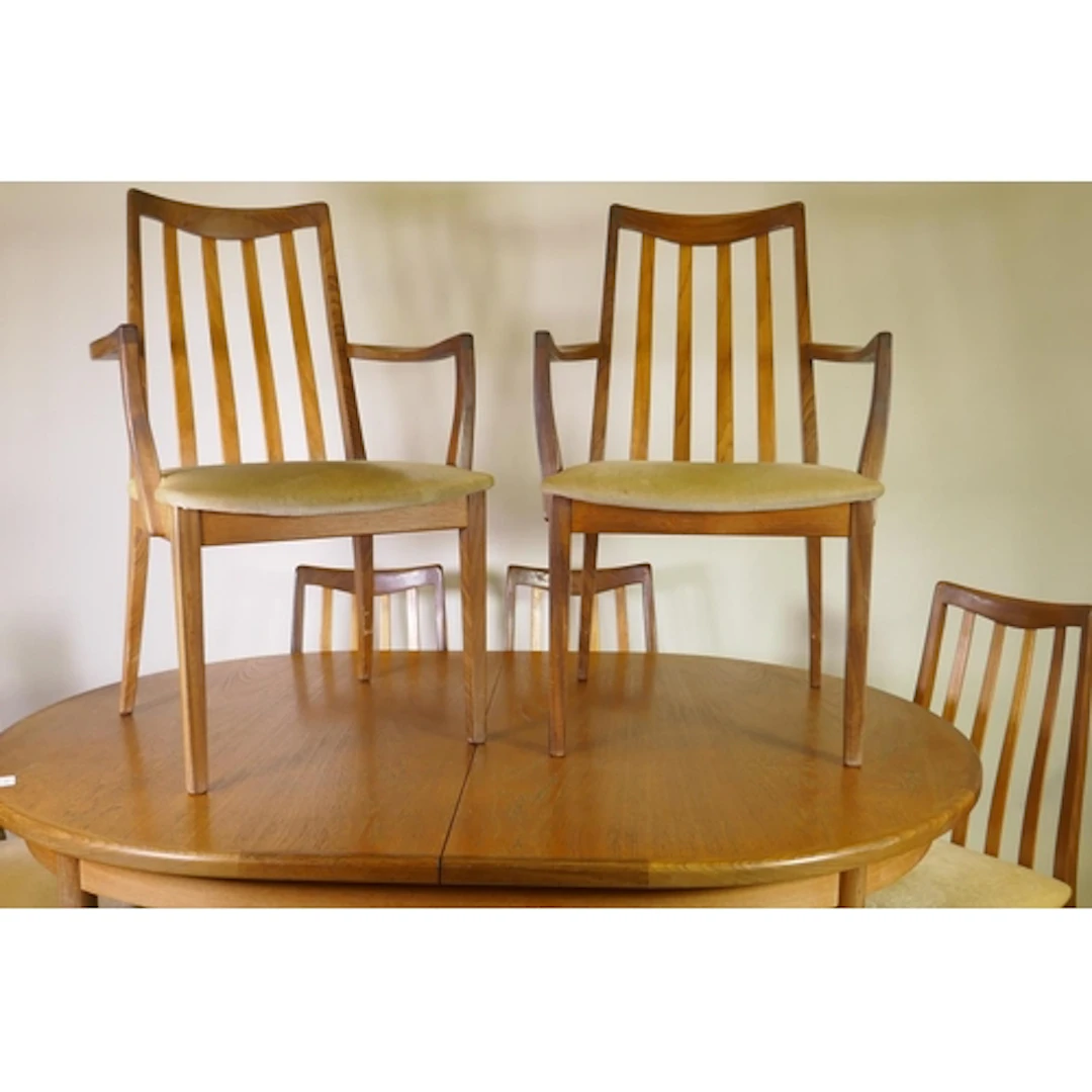 A mid century G-Plan 'Fresco' extending teak dining table an...