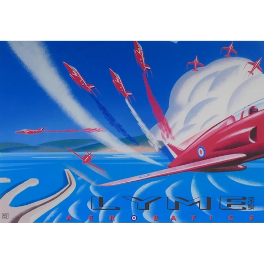 David Juniper, (British, b.1945), Lyme Regis Aerobatics, vin...