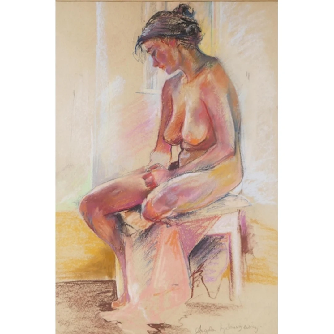 Angela Lukaszewicz, (British, active C20th), life study of f...