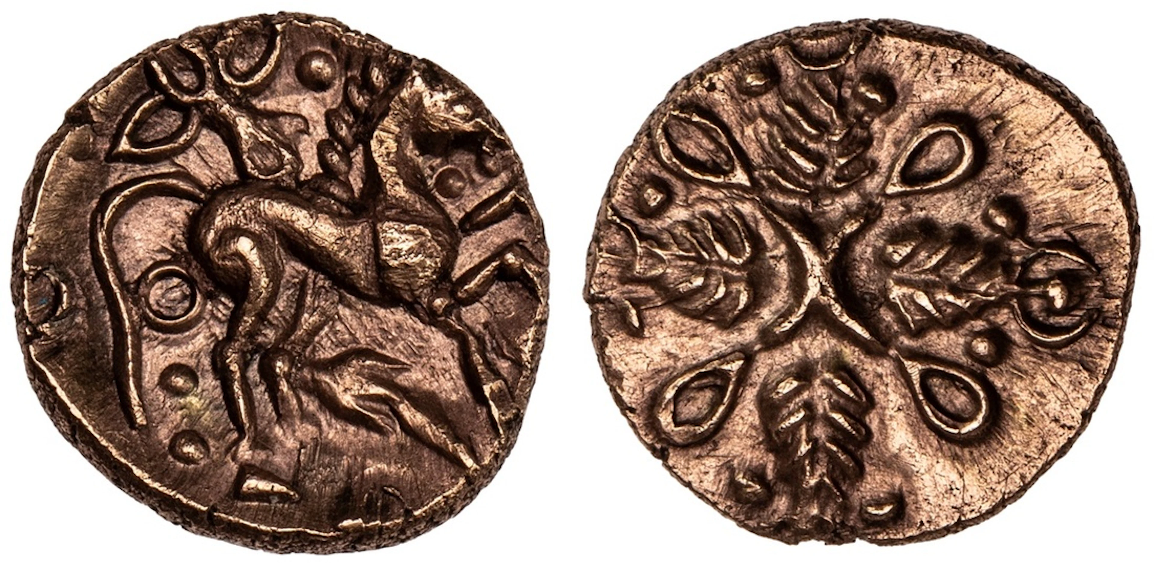 Catuvellauni, Tasciovanus (25 BC - AD 10), AV Quarter-Stater, 'Quatrefoil'