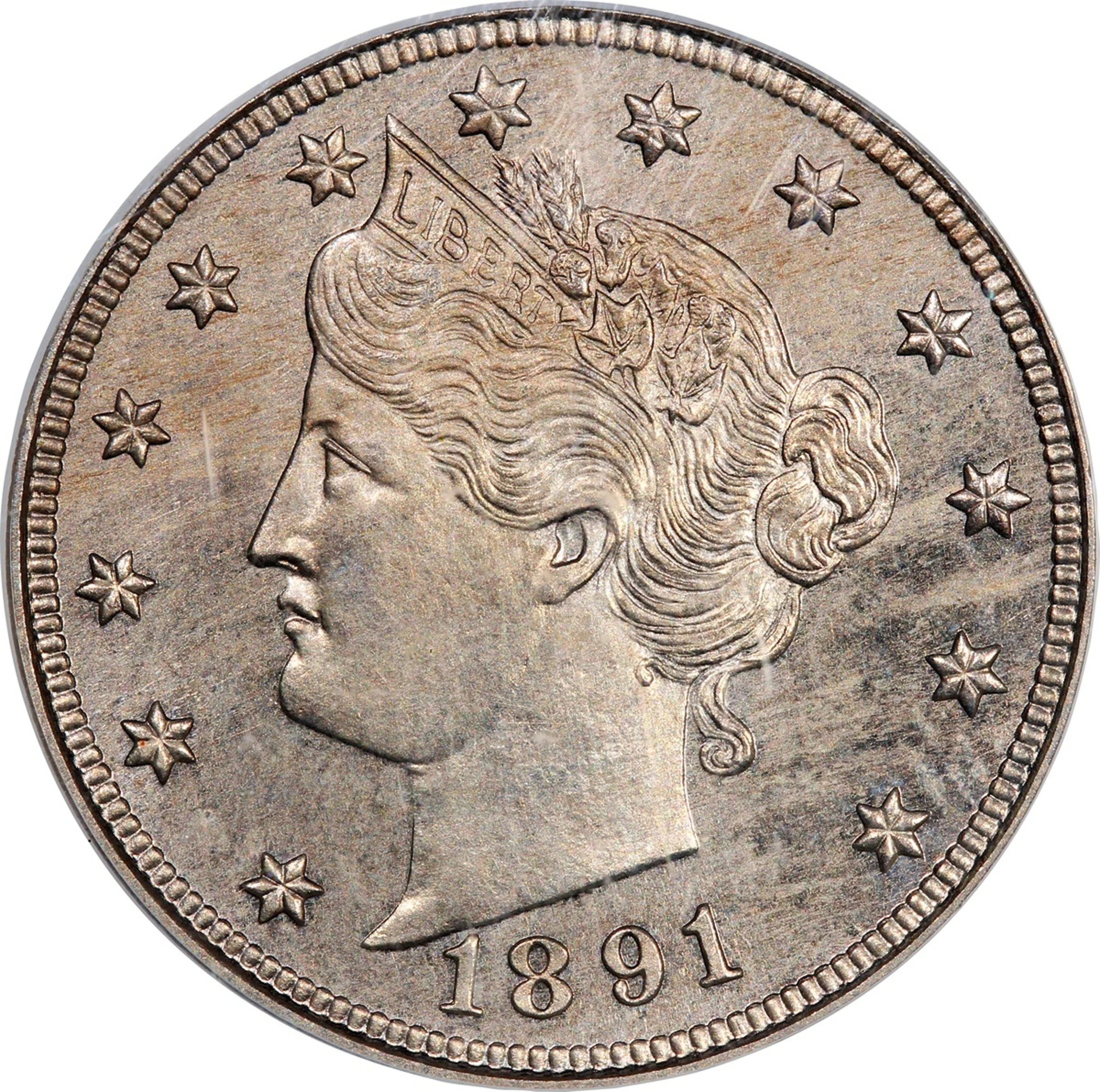 United States, [PCGS PR63] nickel 5 cents, 1891