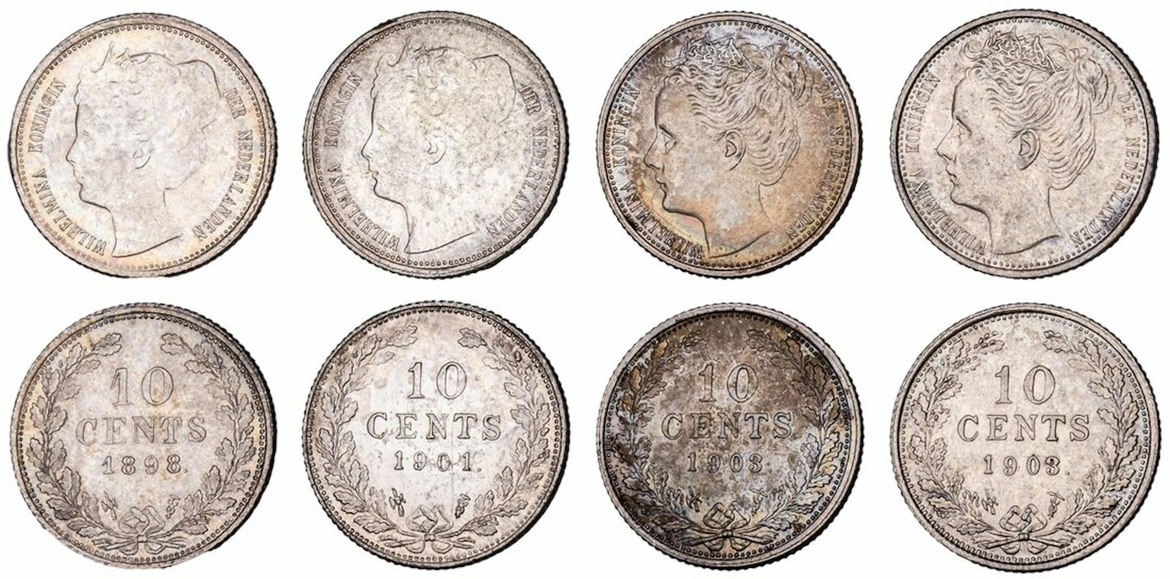 Netherlands, Wilhemina (1890-1948), 10 Cents (4), 1898, Royal Dutch
