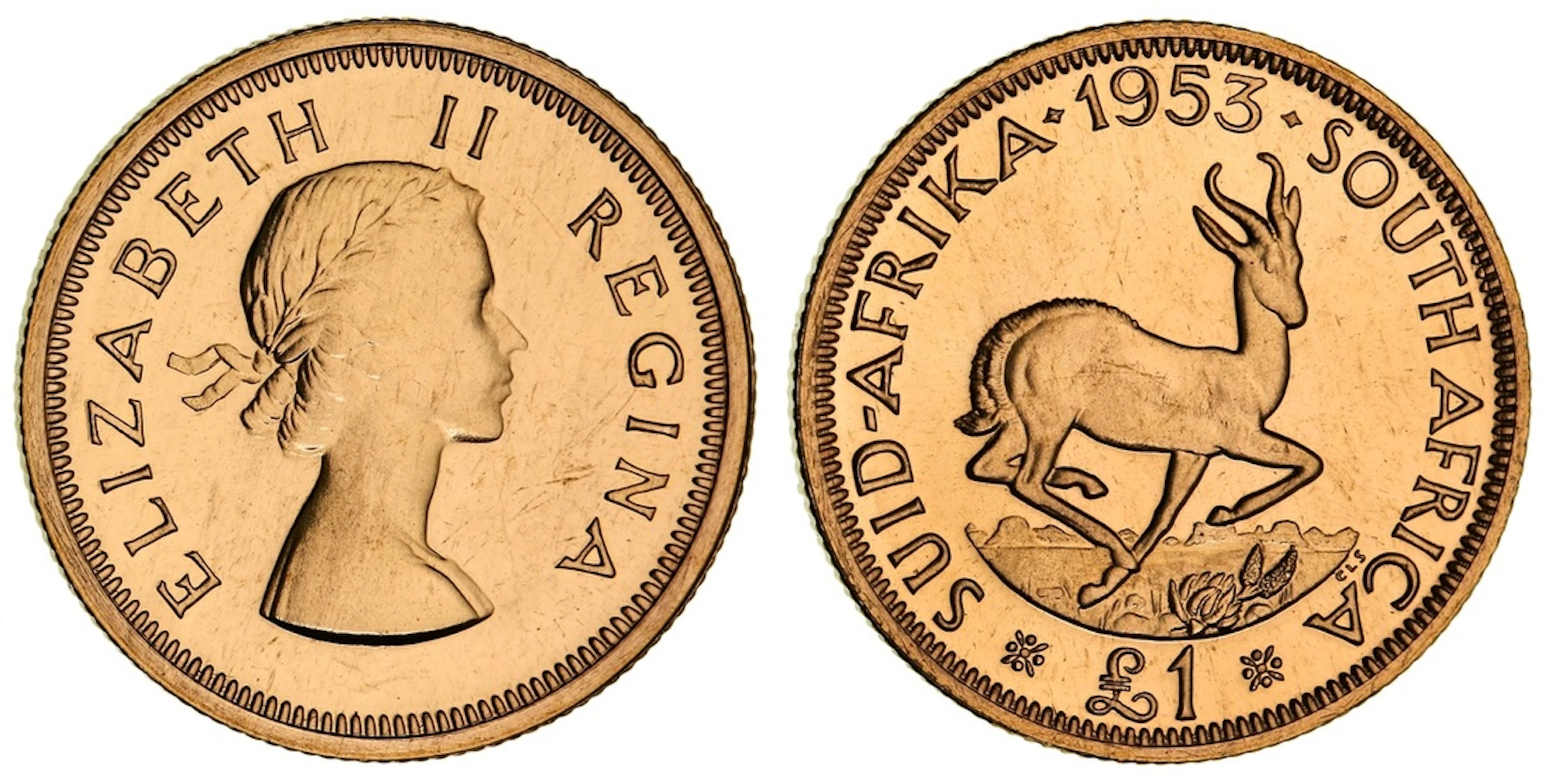 NGC PF65 | South Africa, Elizabeth II (1952-1961), Proof Gold Pond