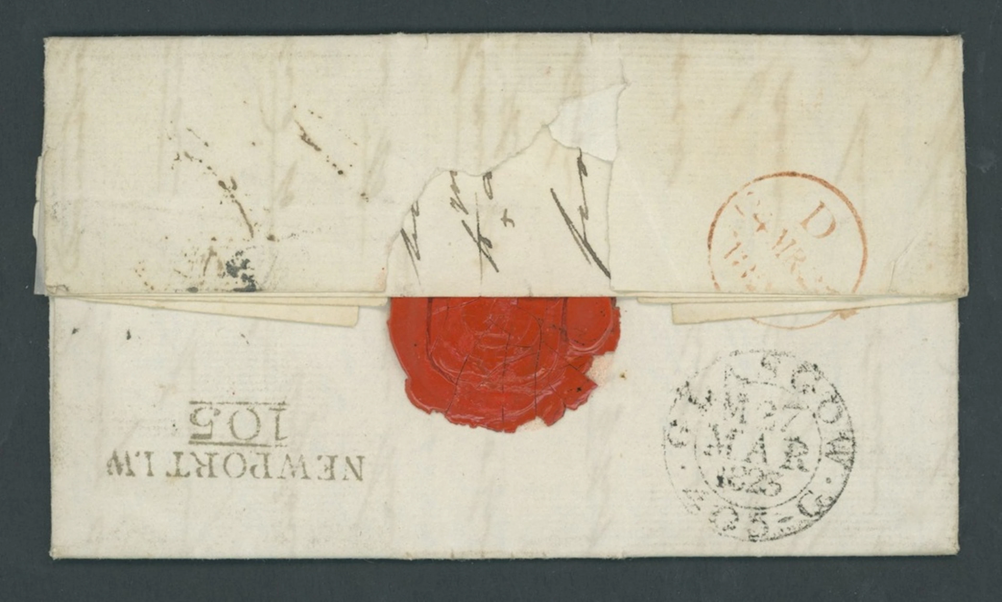 Great Britain Postal History 1825 (22 March), partly cross written