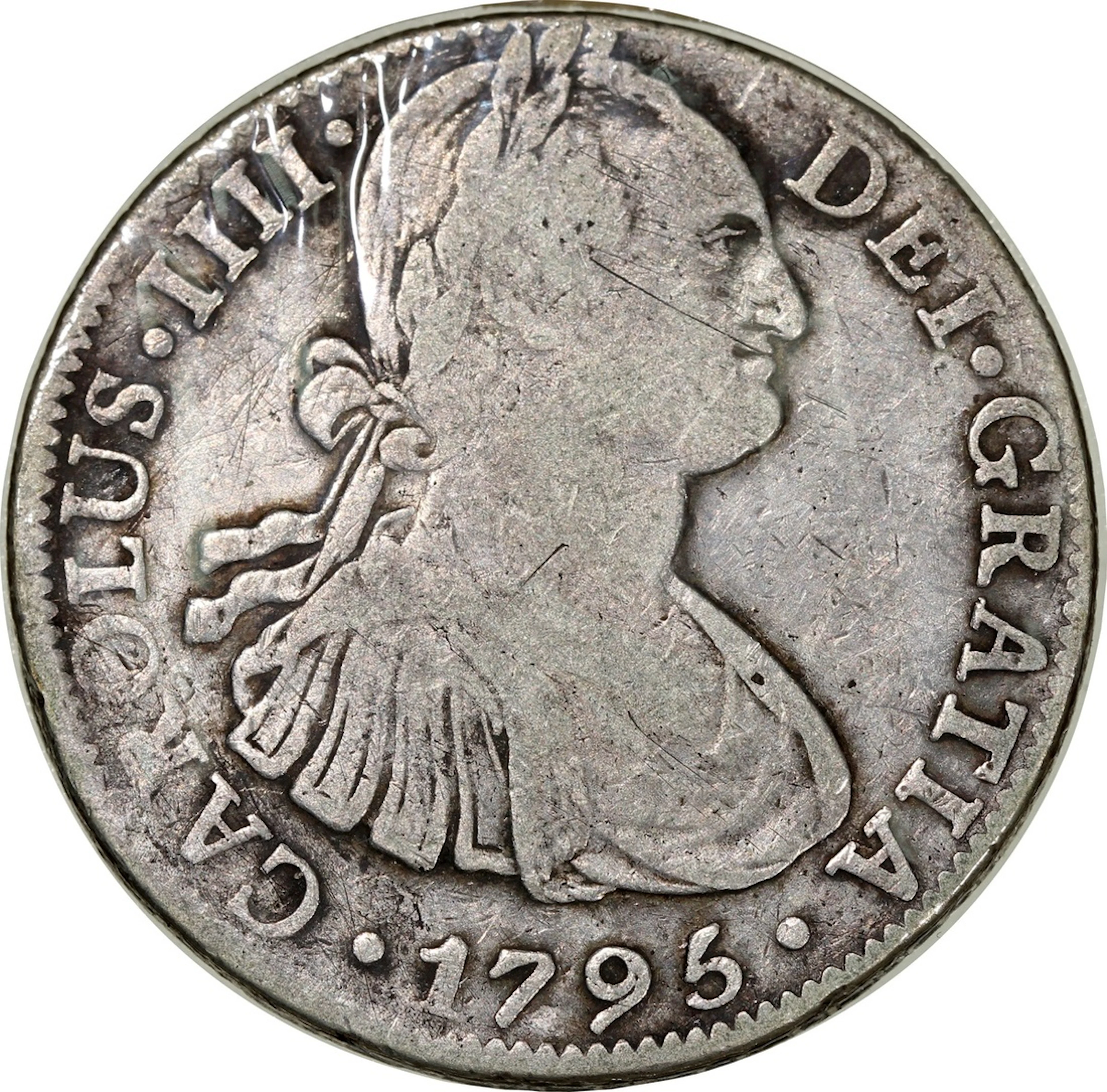 Mexico, silver 8 reales, 1795Mo FM